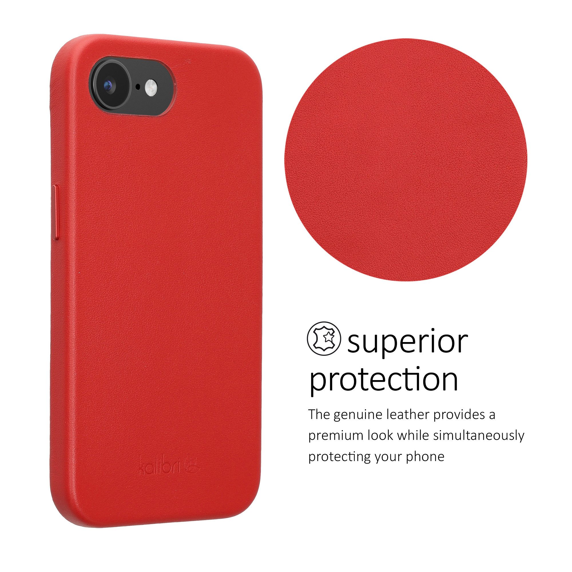 kalibri Handyhülle Hülle für Apple iPhone 17e / iPhone 16e, Leder Handy Cover Case - Hardcover Schutzhülle