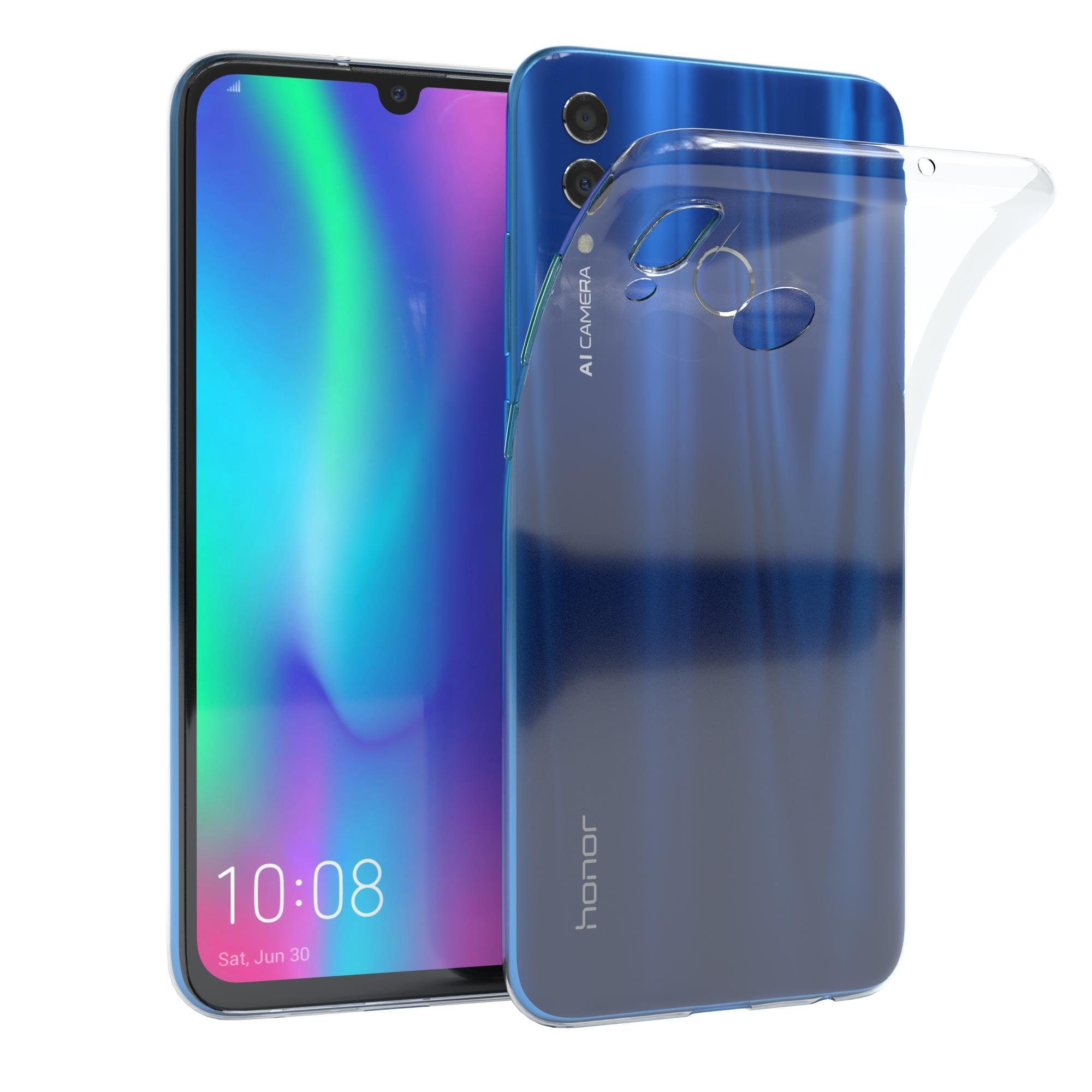 EAZY CASE Handyhülle Slimcover Clear für Honor 10 Lite 6,21 Zoll, durchsichtige Hülle Ultra Dünn Silikon Backcover TPU Telefonhülle Klar