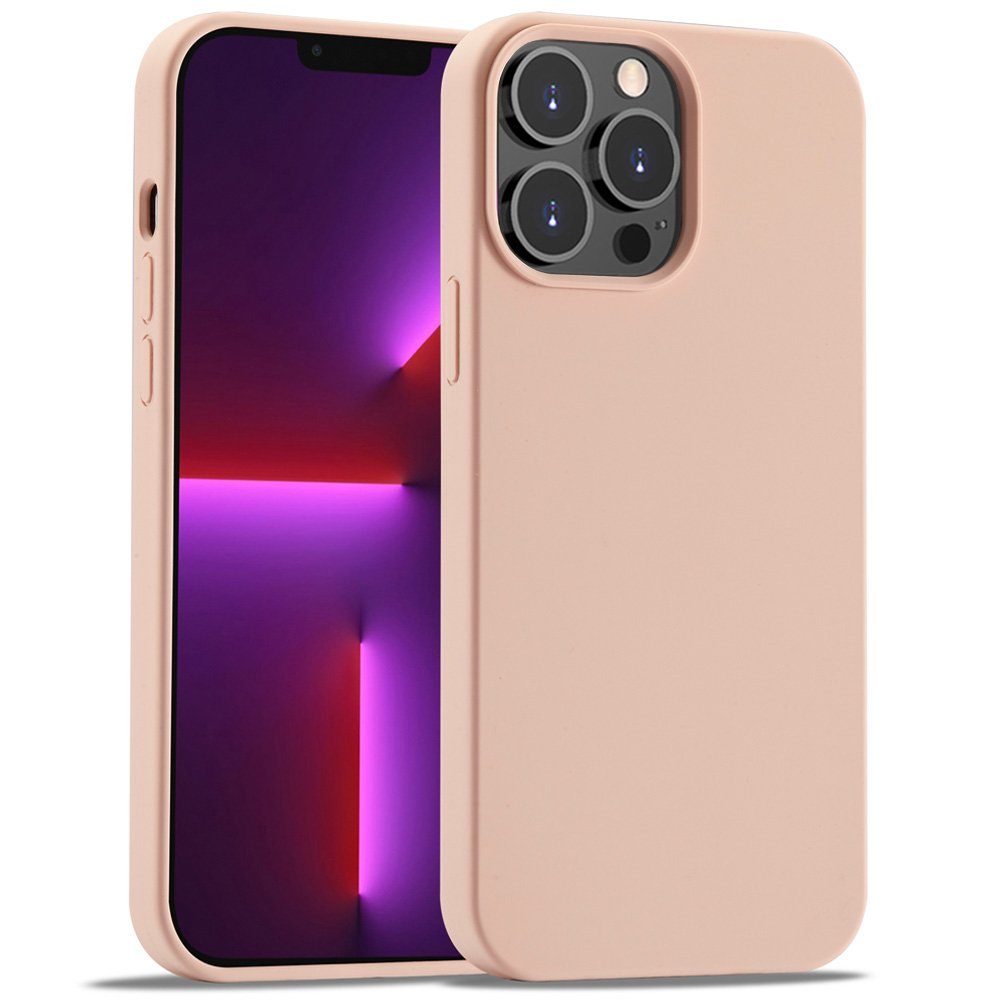 FITSU Handyhülle Silikon Case für iPhone 13 Pro Max Hülle 6,7 Zoll, Schlanke Handyschale Soft Case Schutzhülle mit Kameraschutz Slim Cover