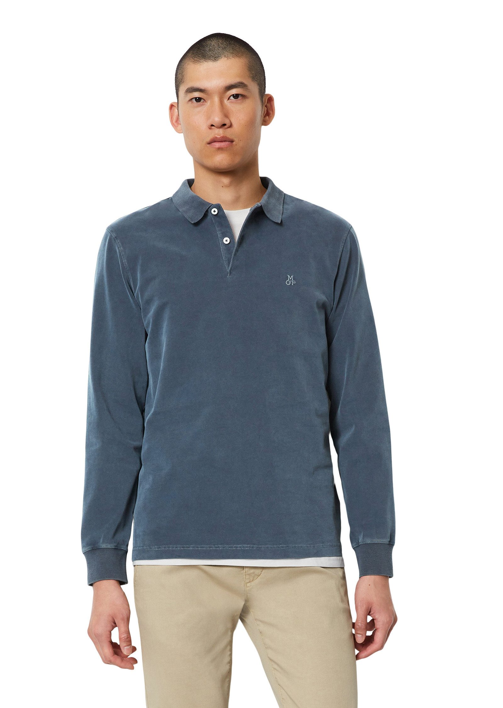 Langarm-Poloshirt aus reiner Bio-Baumwolle