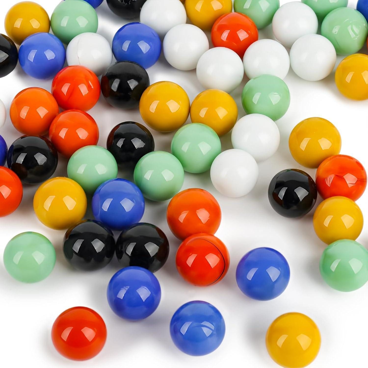 Bastelperlen 90 Stück Glasmurmeln 1,6cm Bunt Spielzeug für Checkers Marmorlauf