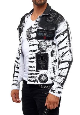 KINGZ Jeansjacke mit auffälligen Patches