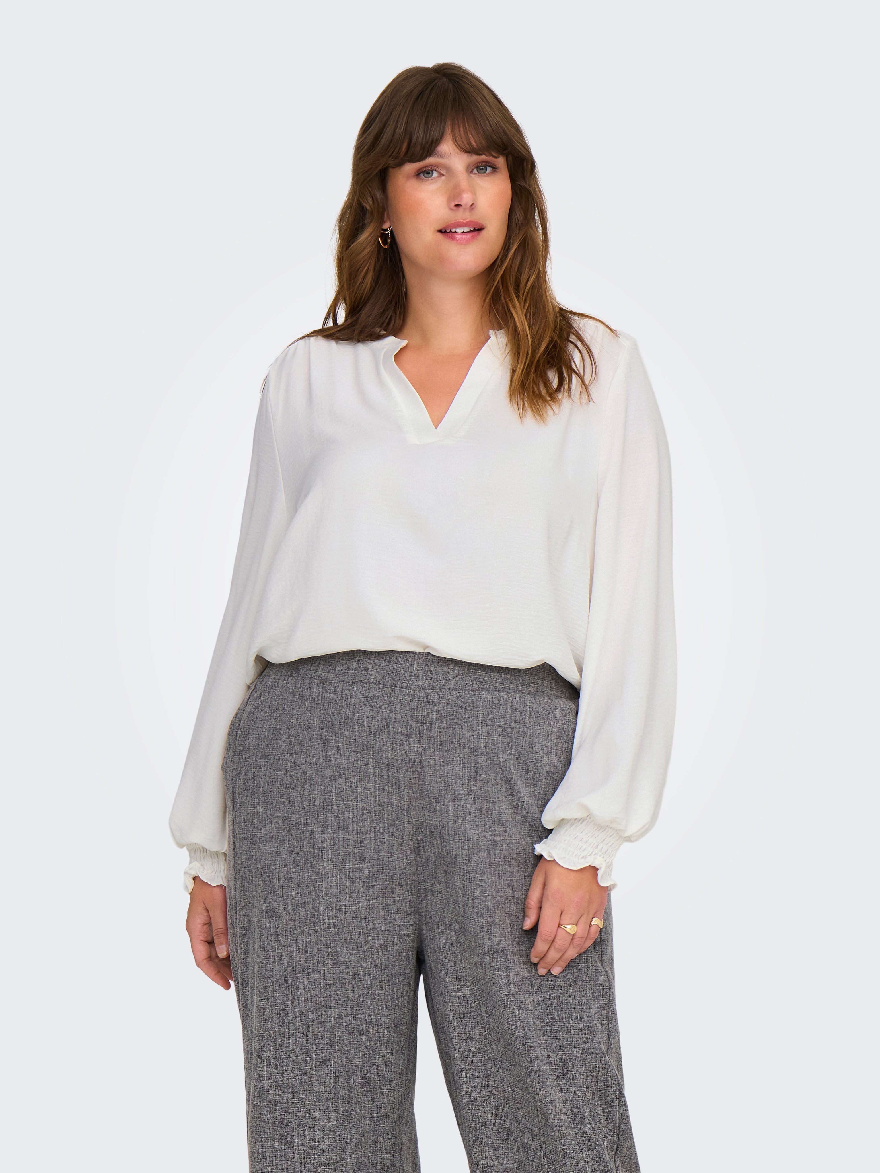 ONLY CARMAKOMA Shirtbluse CARMETTA LIFE V-NECK günstig online kaufen