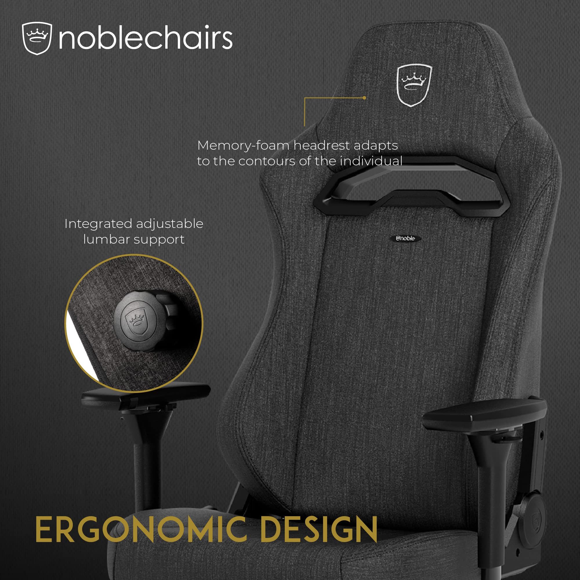 Noblechairs Gaming-Stuhl noblechairs HERO TX Gaming Stuhl - anthrazit – Bild 4 von 5