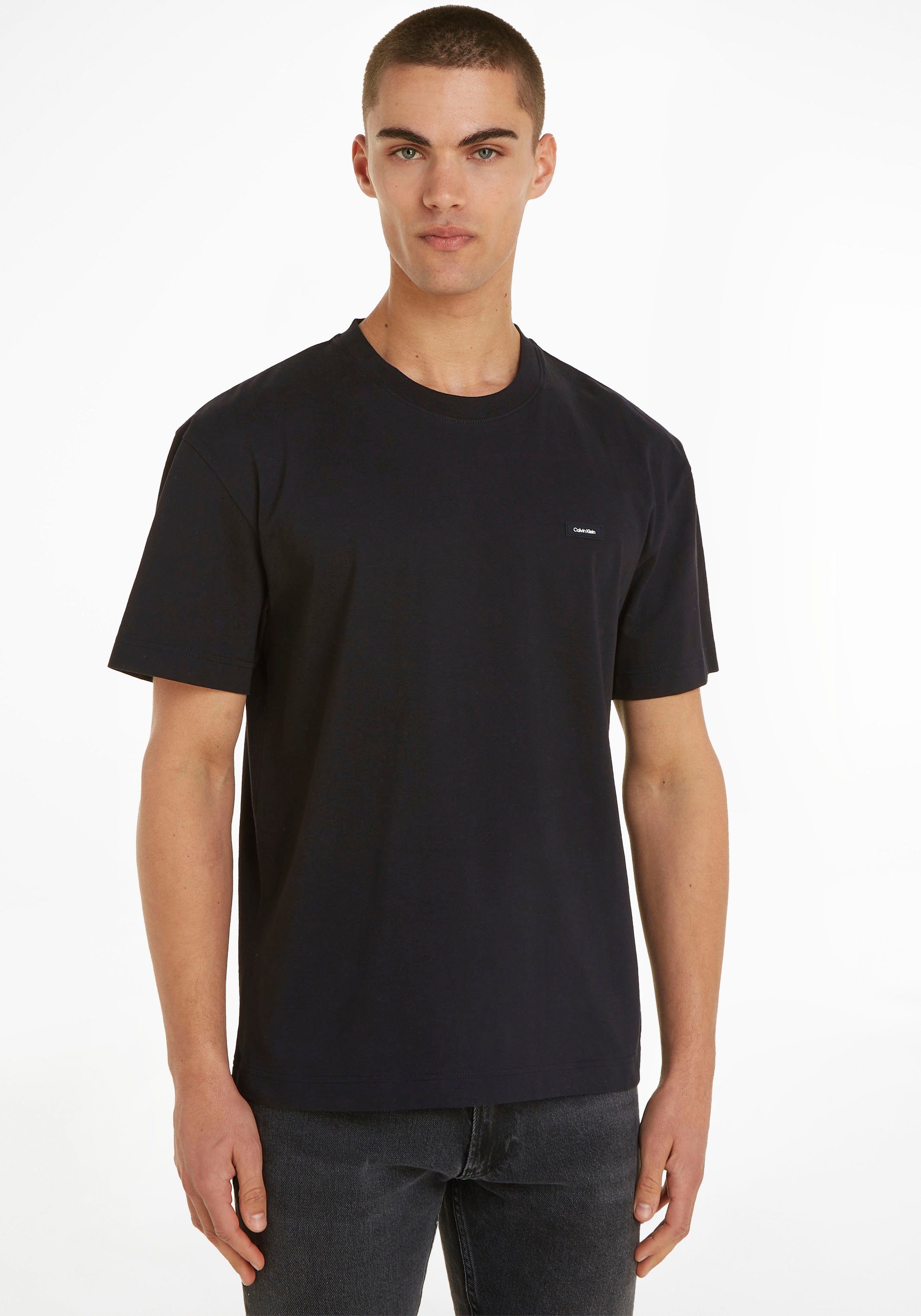 Calvin Klein T-Shirt COTTON COMFORT FIT T-SHIRT mit Calvin Klein Logo auf der Brust black