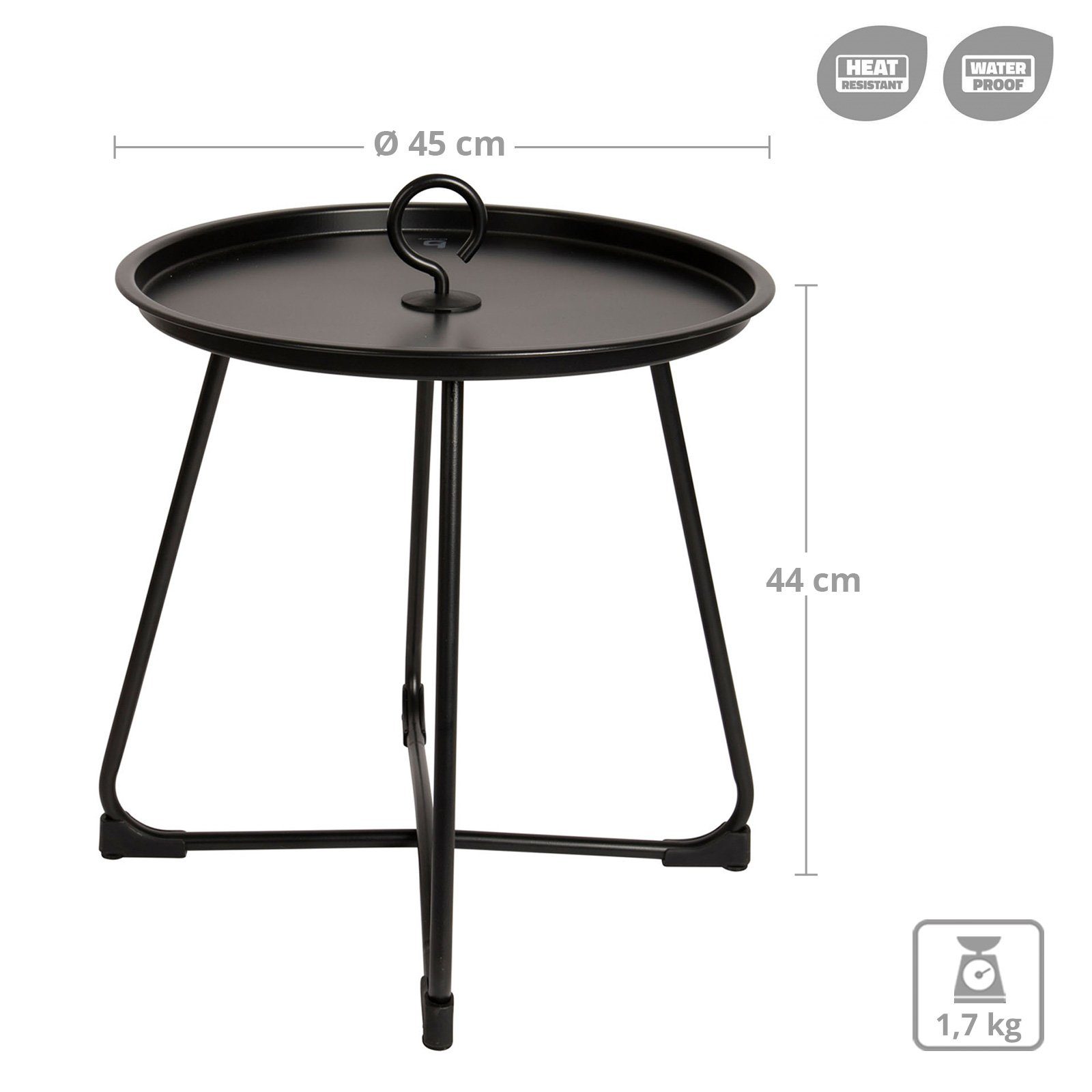 Bo-Camp Campingtisch Garten Beistelltisch Palmetto Tablett, günstig online kaufen