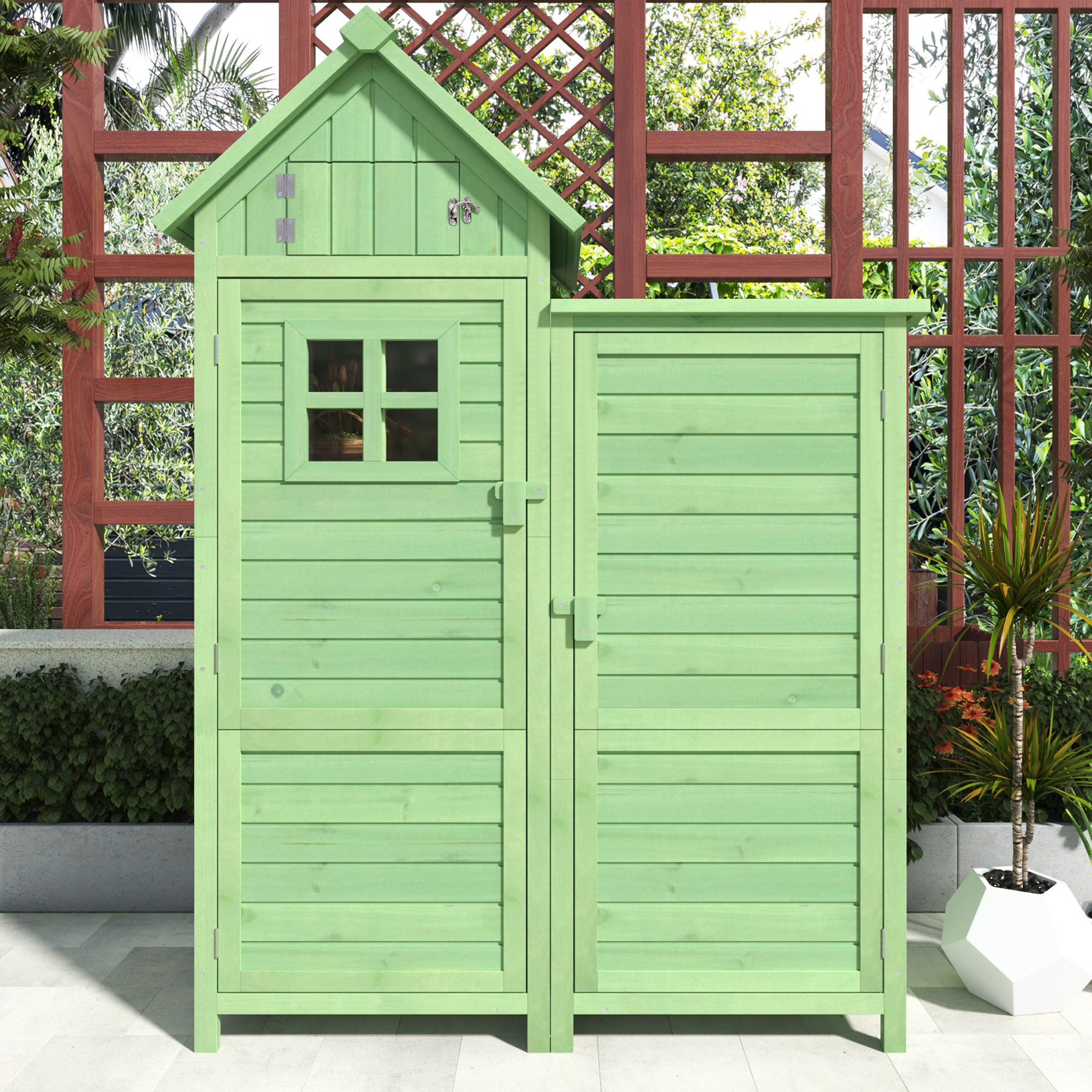IDEASY Gerätehaus Gartenschrank 118x54x173cm, Gartenhaus für günstig online kaufen