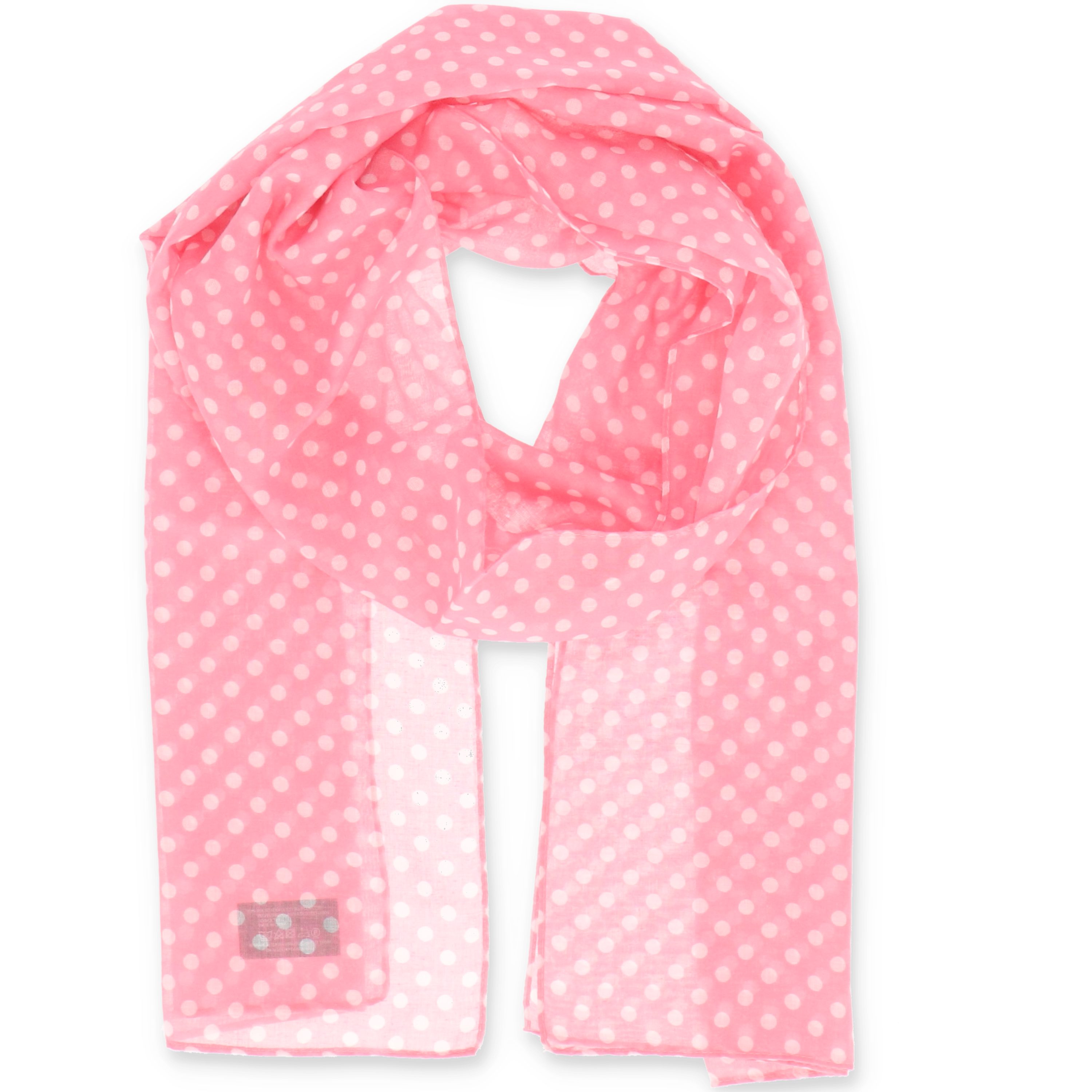 halsüberkopf Accessoires Modeschal Punkteschal, angenehm weicher Schal mit Punkte-Muster rosa