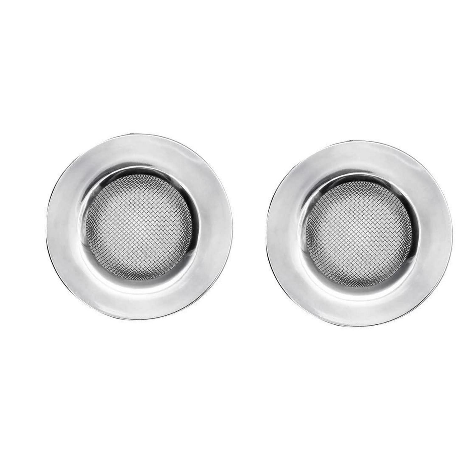 LuxusKollektion Abtropfmatte Abflusssieb Edelstahl 6.4cm 2Stk