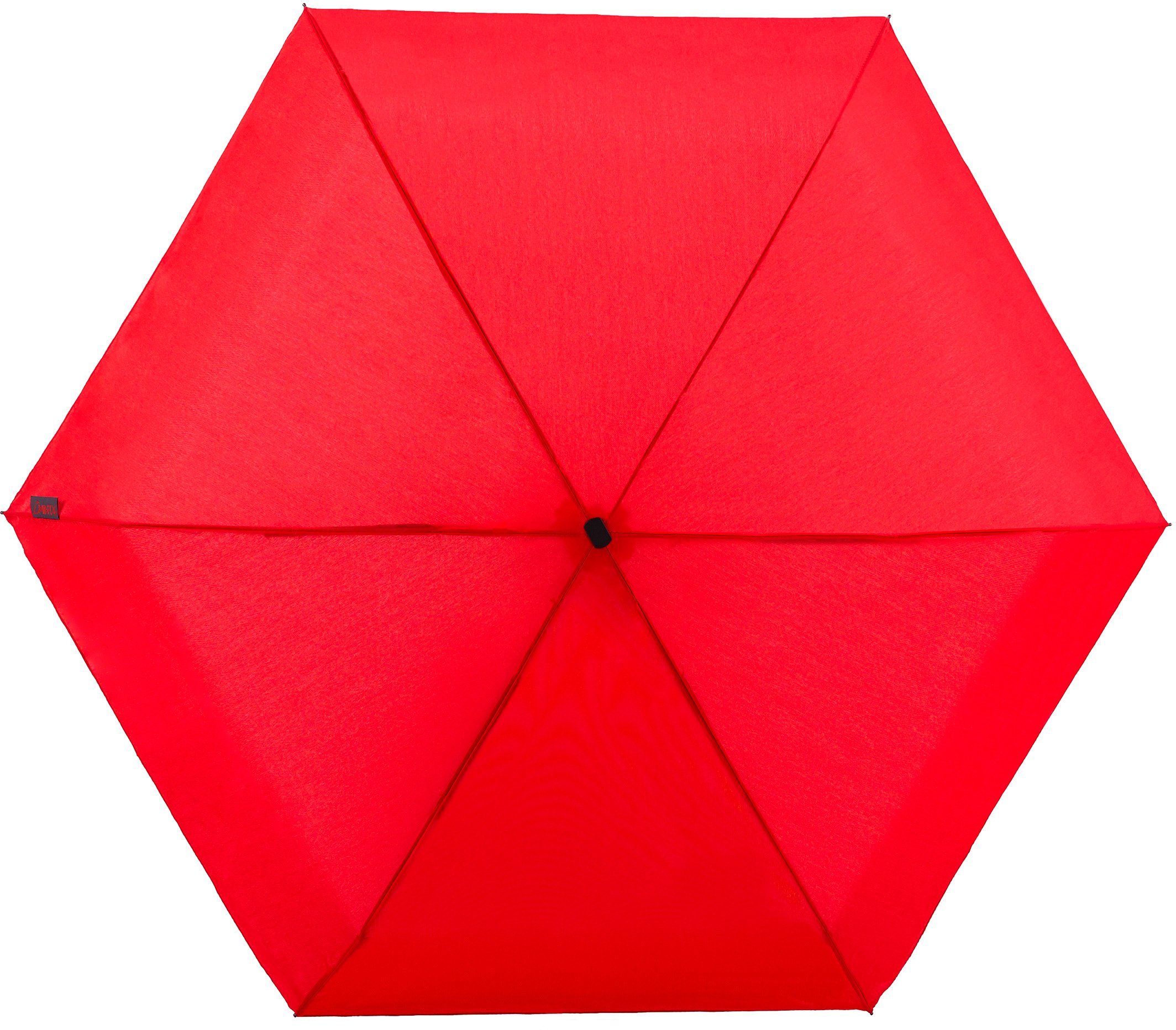 EuroSCHIRM® Taschenregenschirm kurz Dainty, rot, extra flach und