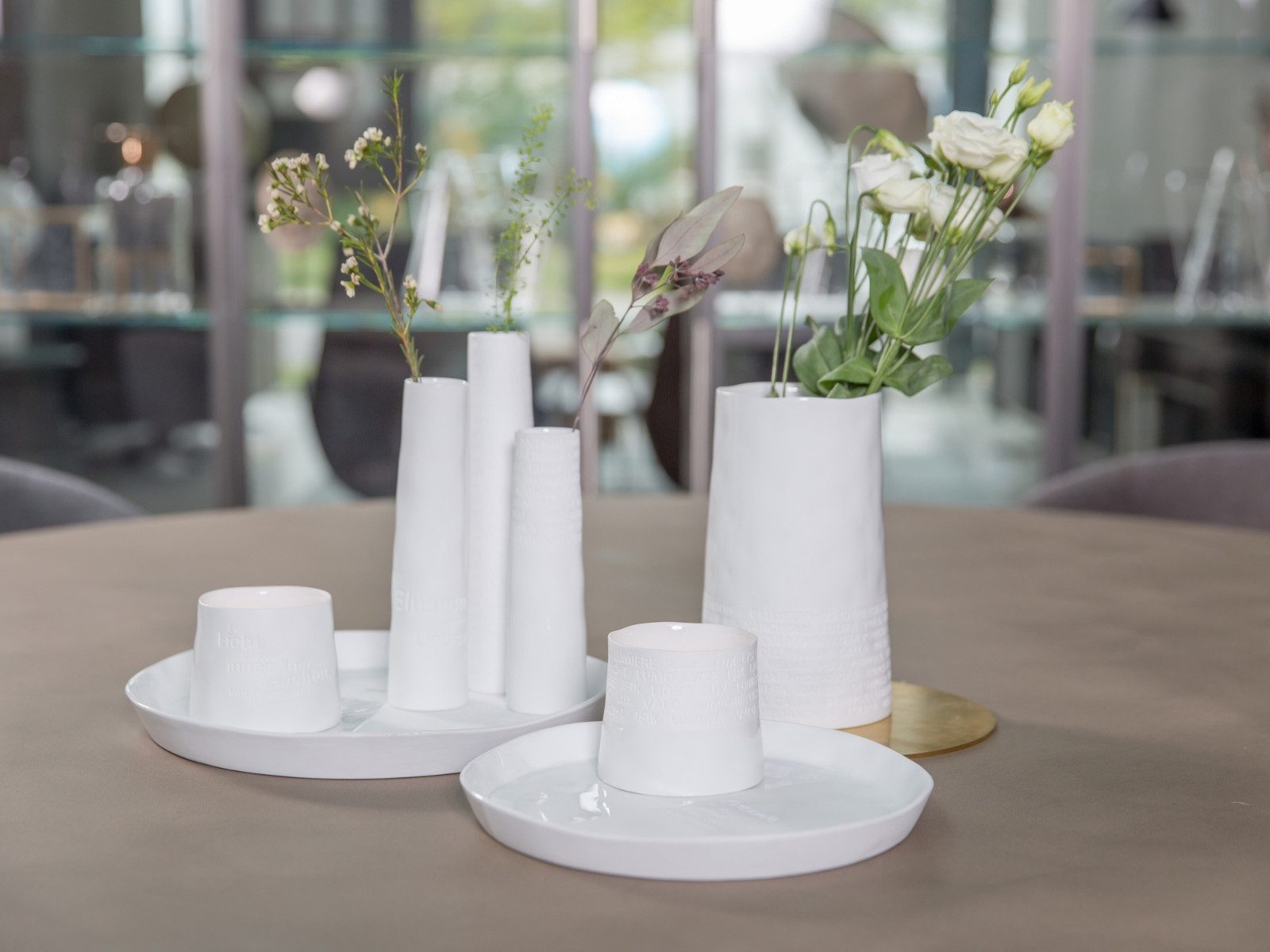 Räder Dekovase Raumpoesie Vase breit weiß 20cm (Dekovasen)