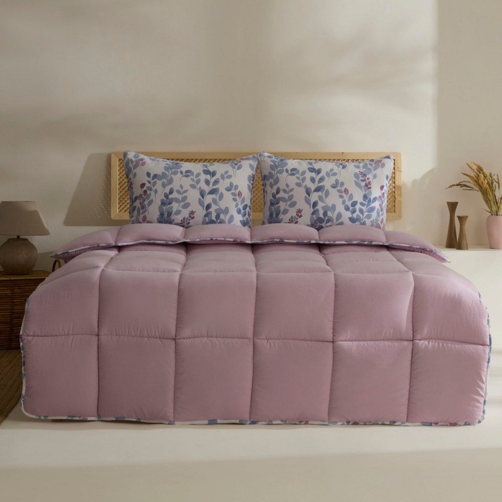 Karaca Bettwäsche Leaf Multicolor Doppelbett Komforter Bettdecken Set 200x2 günstig online kaufen