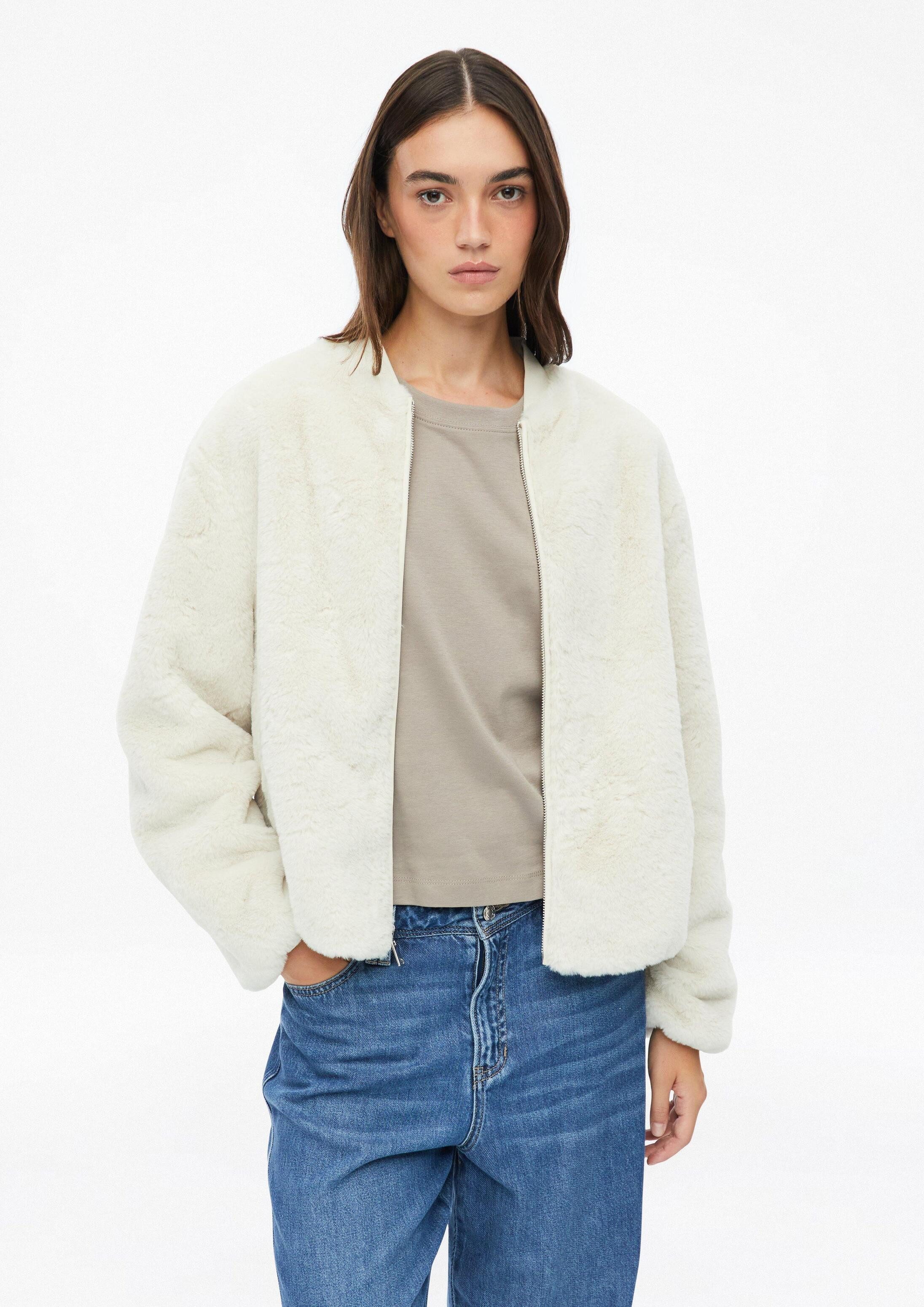 s.Oliver Funktionsjacke Outdoor-Jacke Wendeblouson aus Webpelz