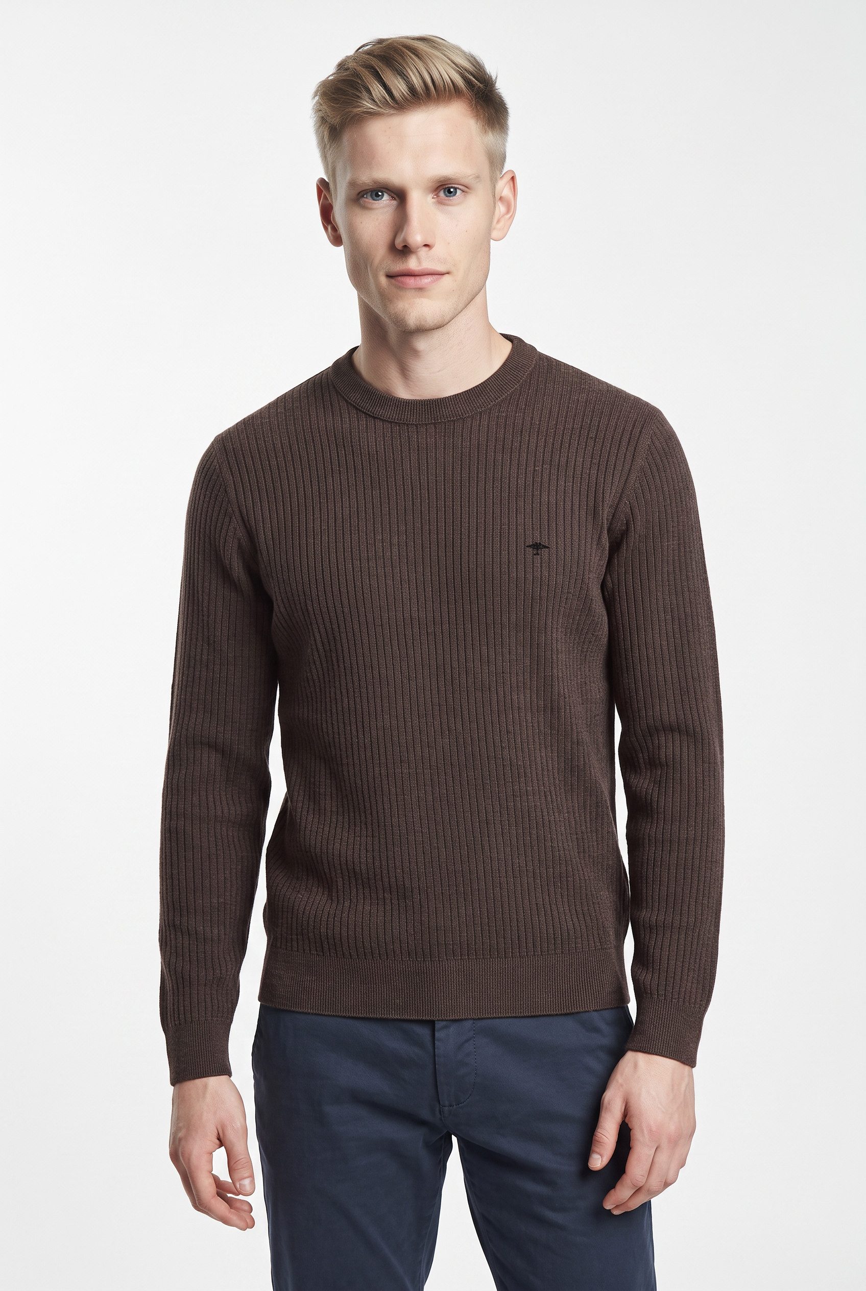 FYNCH-HATTON Strickpullover mit Logo-Stickerei