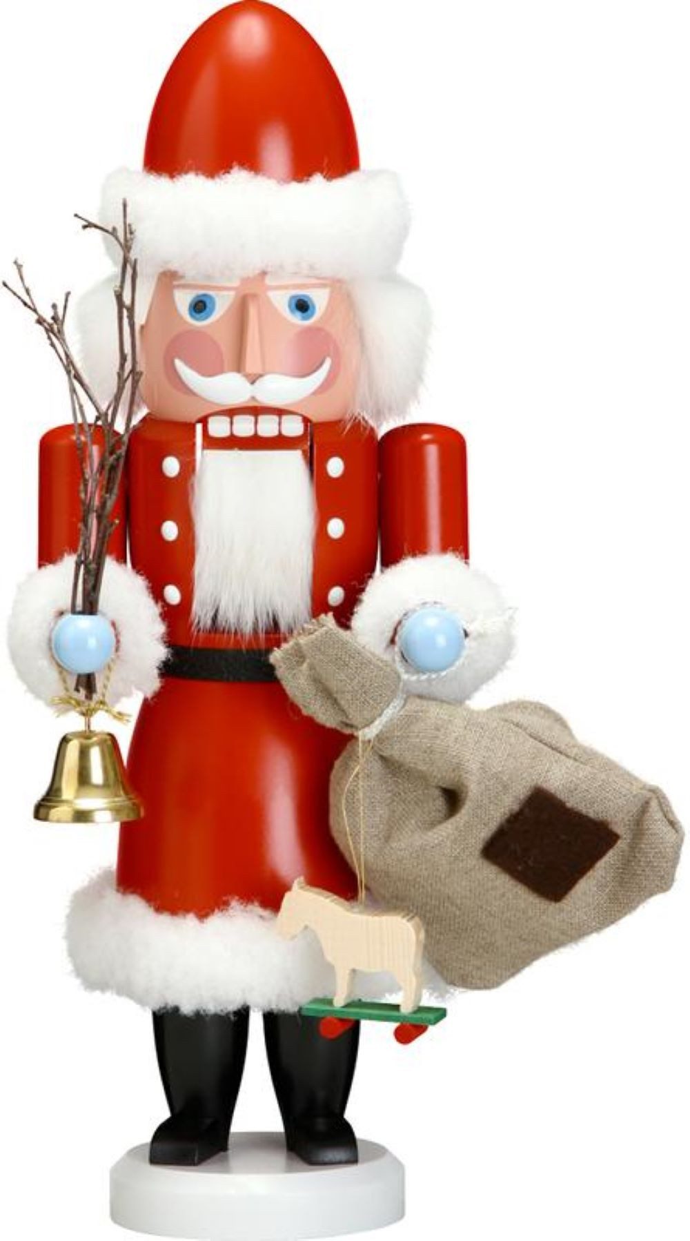 Seiffener Volkskunst Nussknacker Weihnachtsmann, 38 cm - wunderschön gearbeitet