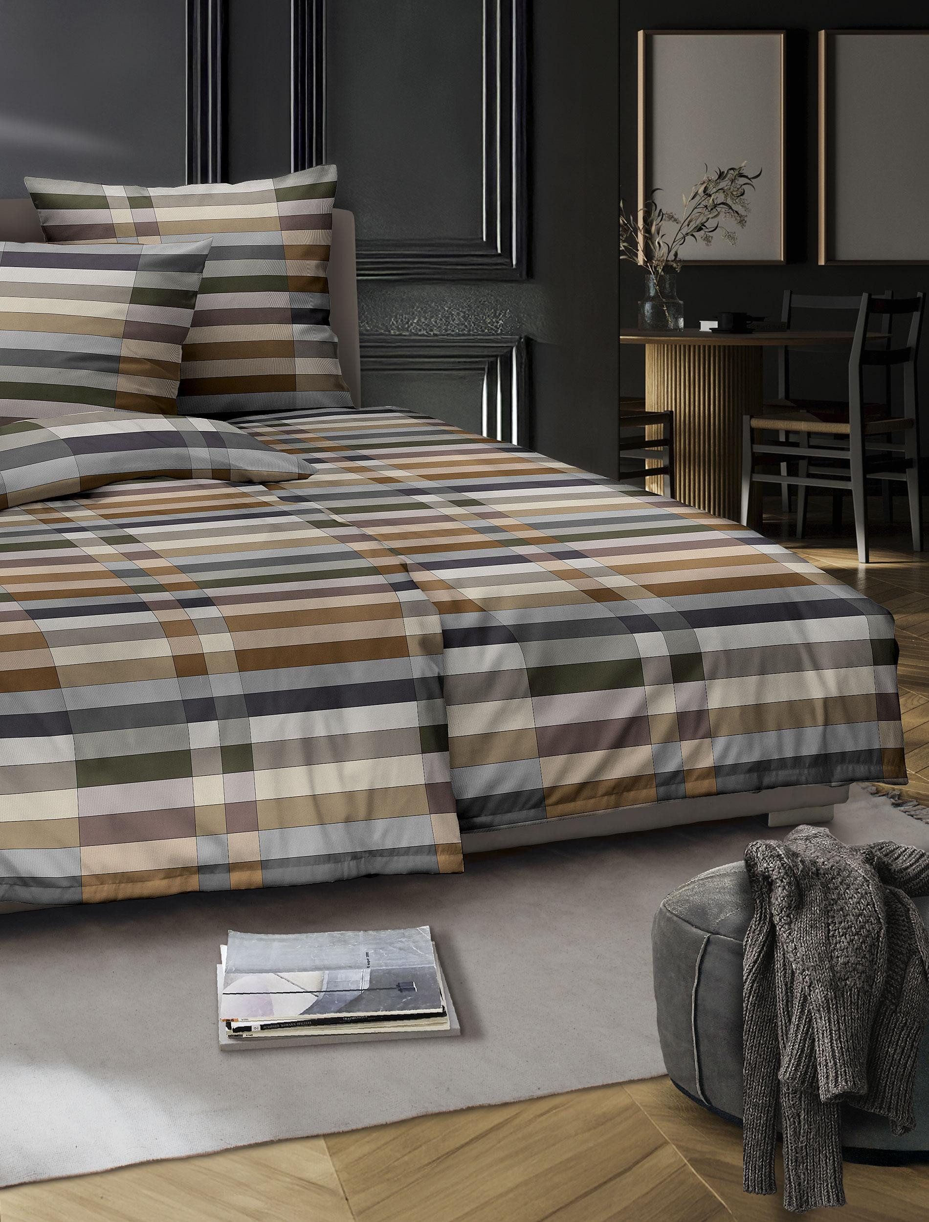 Irisette Bettwäsche Wave 8666, Mako-Satin, 2 teilig, anschmiegsam und atmungsaktiv, Ganzjahresqualität