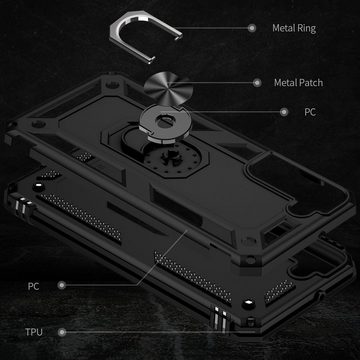 Nalia Smartphone-Hülle Samsung Galaxy S22+, Stoßfeste Military-Style Ring Hülle / Extrem Schützend / Outdoor Case