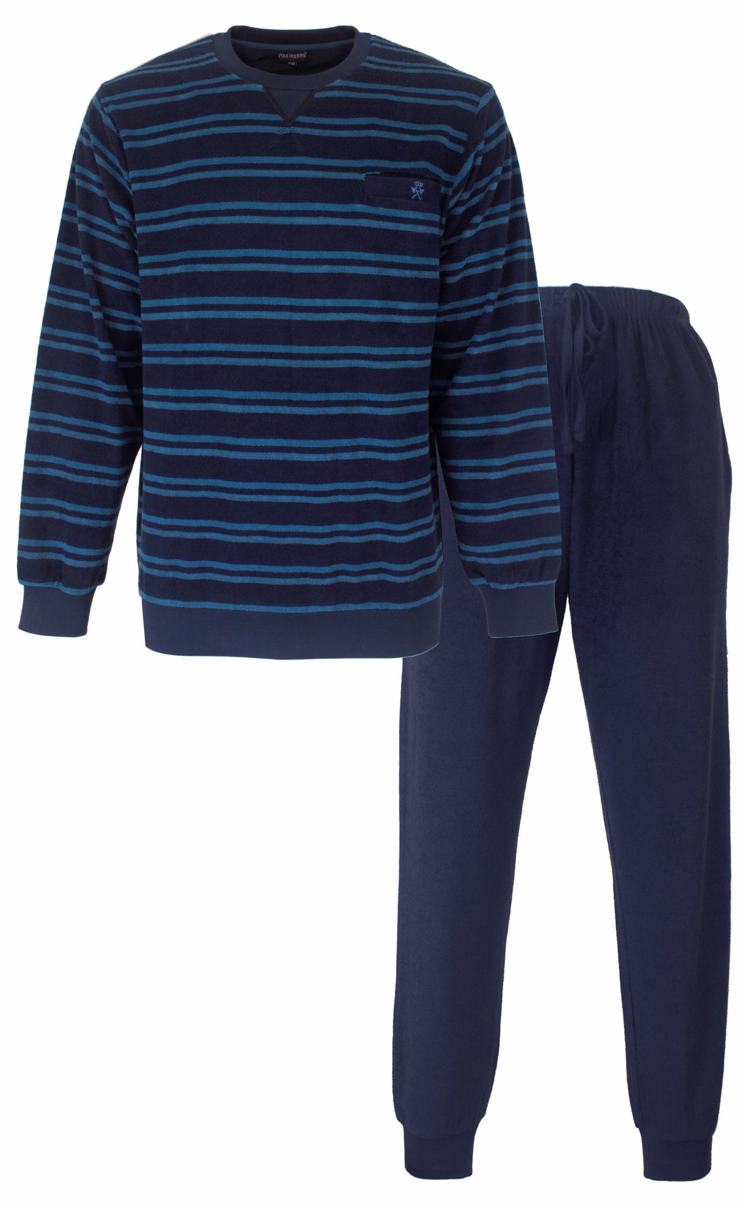 Schlafanzug Herren Frottee Pyjama