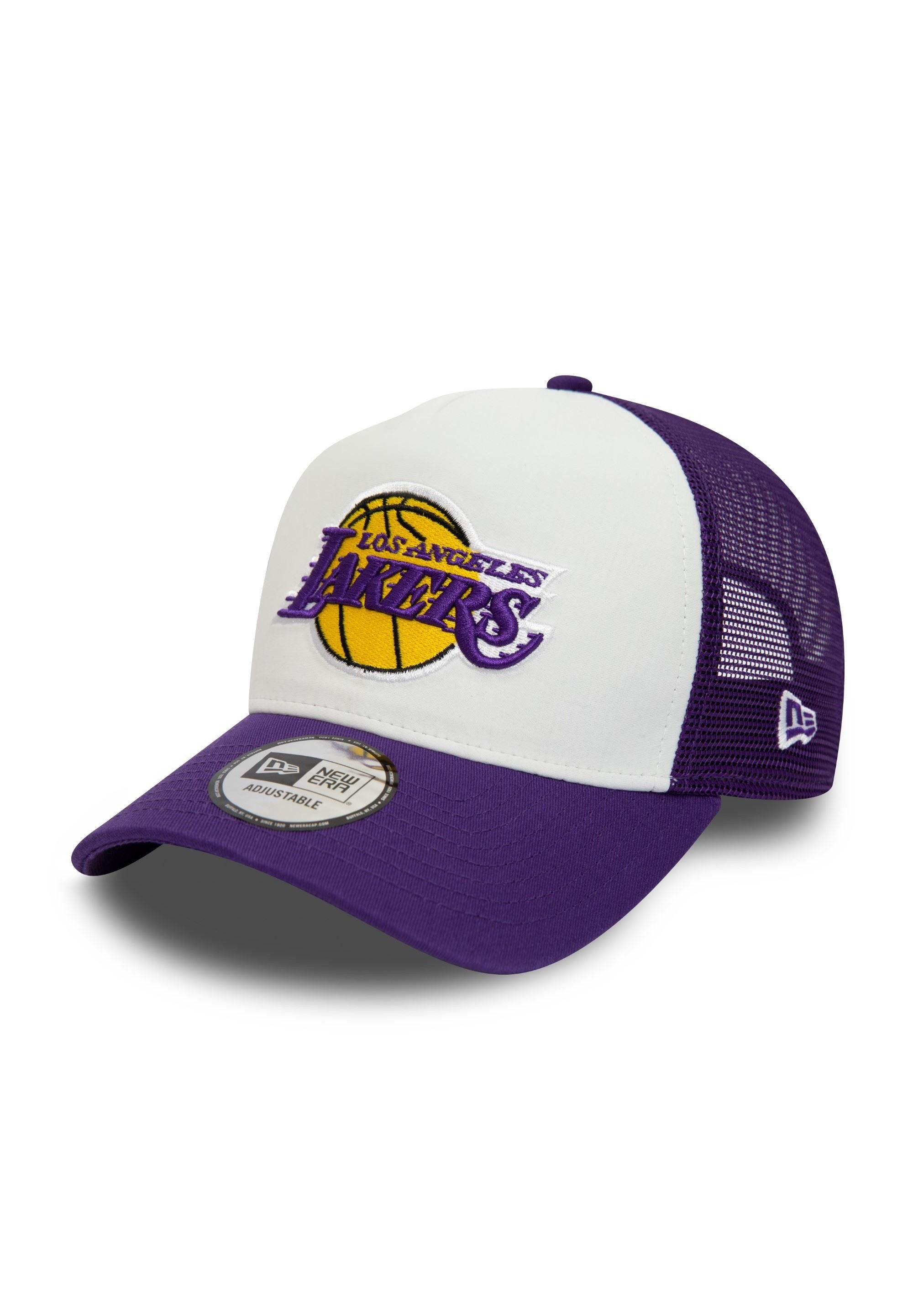 Baseball Cap Los Angeles Lakers NBA Team Colour White Purple A-Frame Adjustable Tru