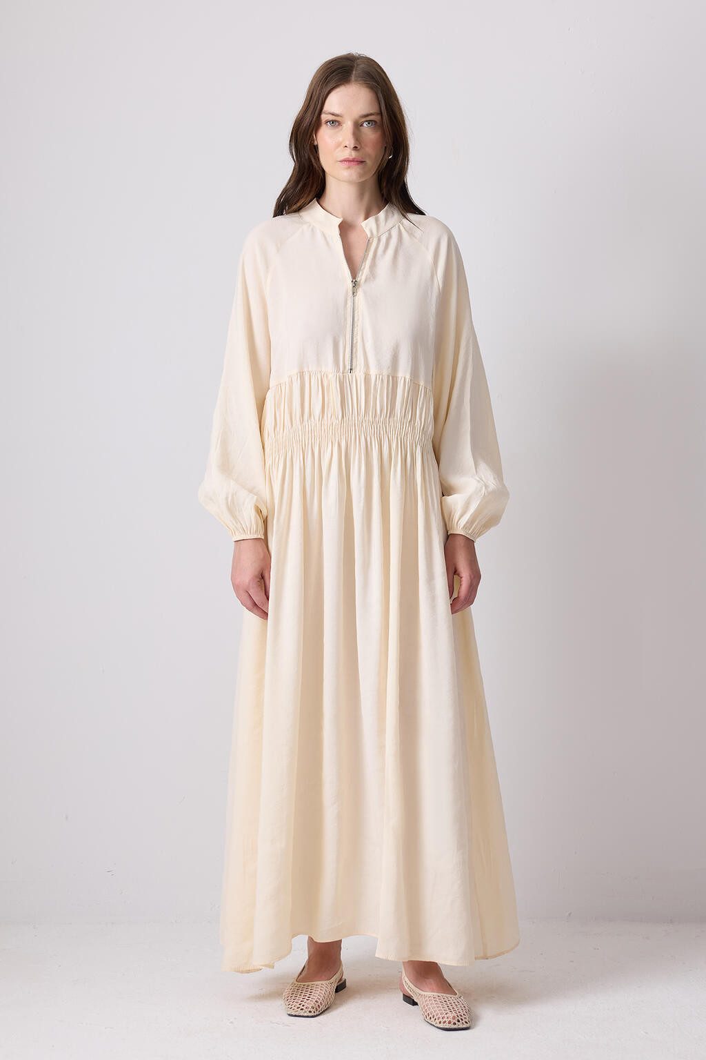 touche prive Maxikleid OVERSIZE-KLEID MIT HEMDTAILLE