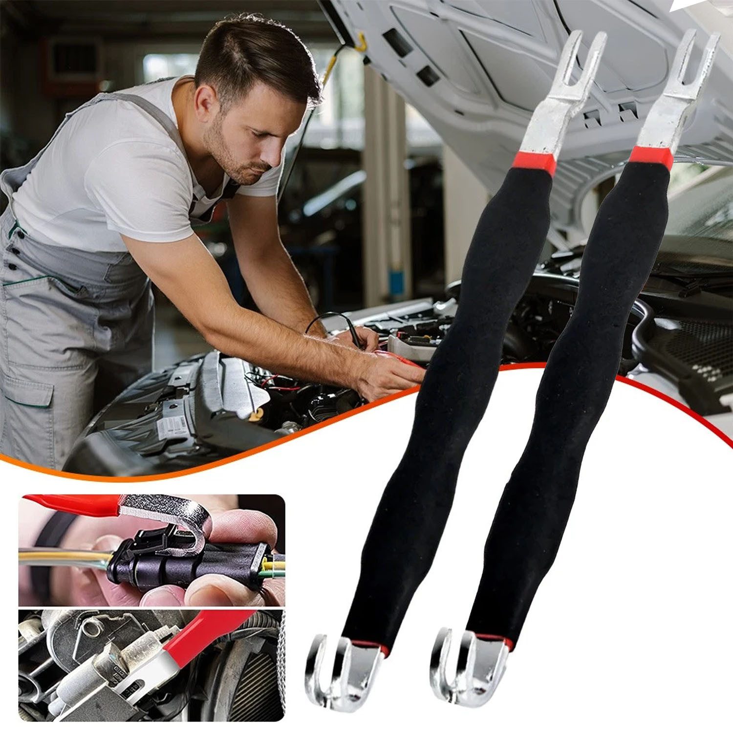 JOYOLEDER Demontagewerkzeug 2pcs Elektrische Steckverbinder-Trennwerkzeuge, Universeller, (Elektrischer Kfz Stecker Abzieher Entferner Werkzeug, Automobil-Trennabzieher, Für Auto Reparatur Wartung), Kabelbaum-Entriegelung
