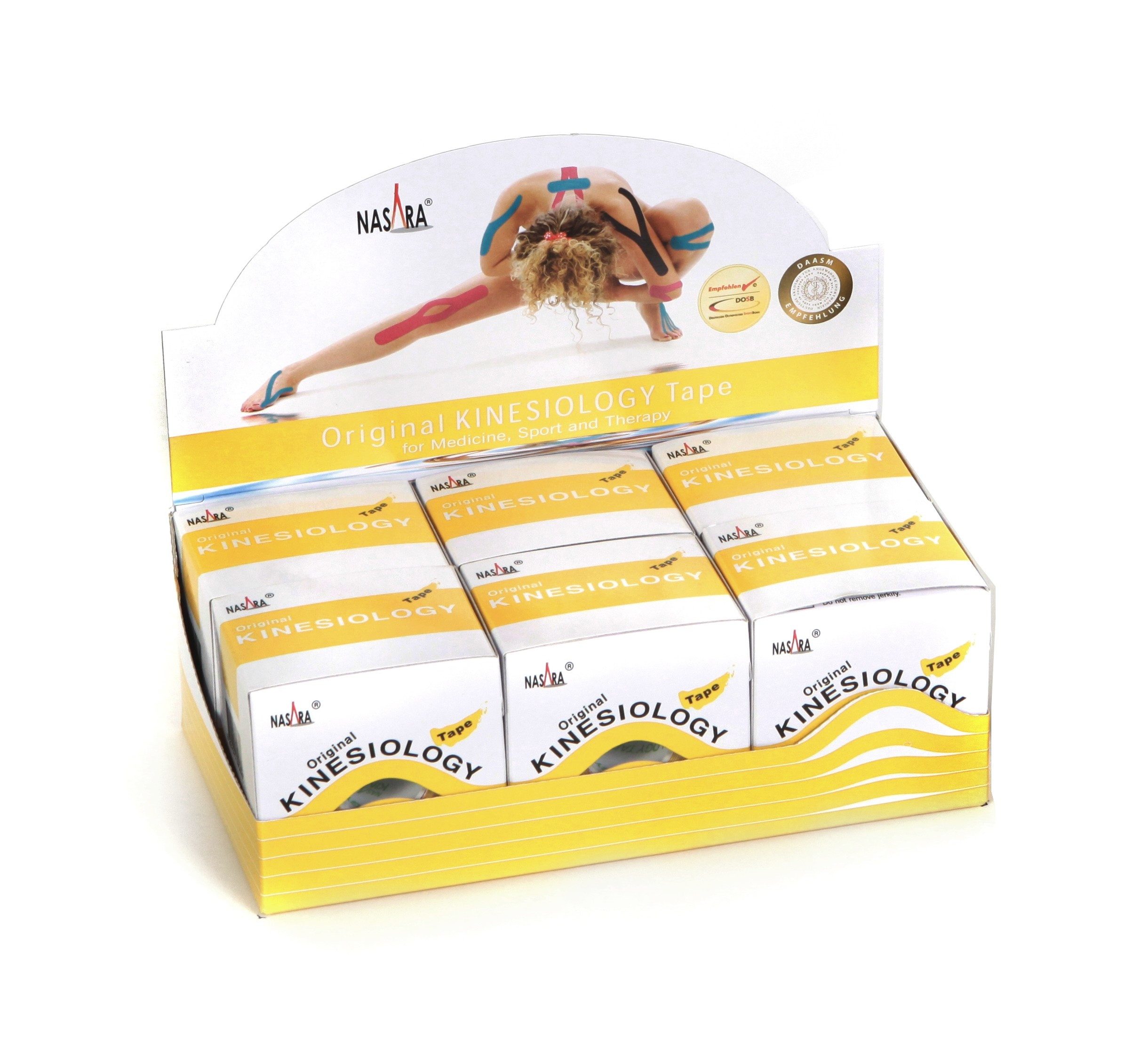 NASARA Kinesiologie-Tape NASARA Kinesio Tape, 5cm x 5m (6er Box)