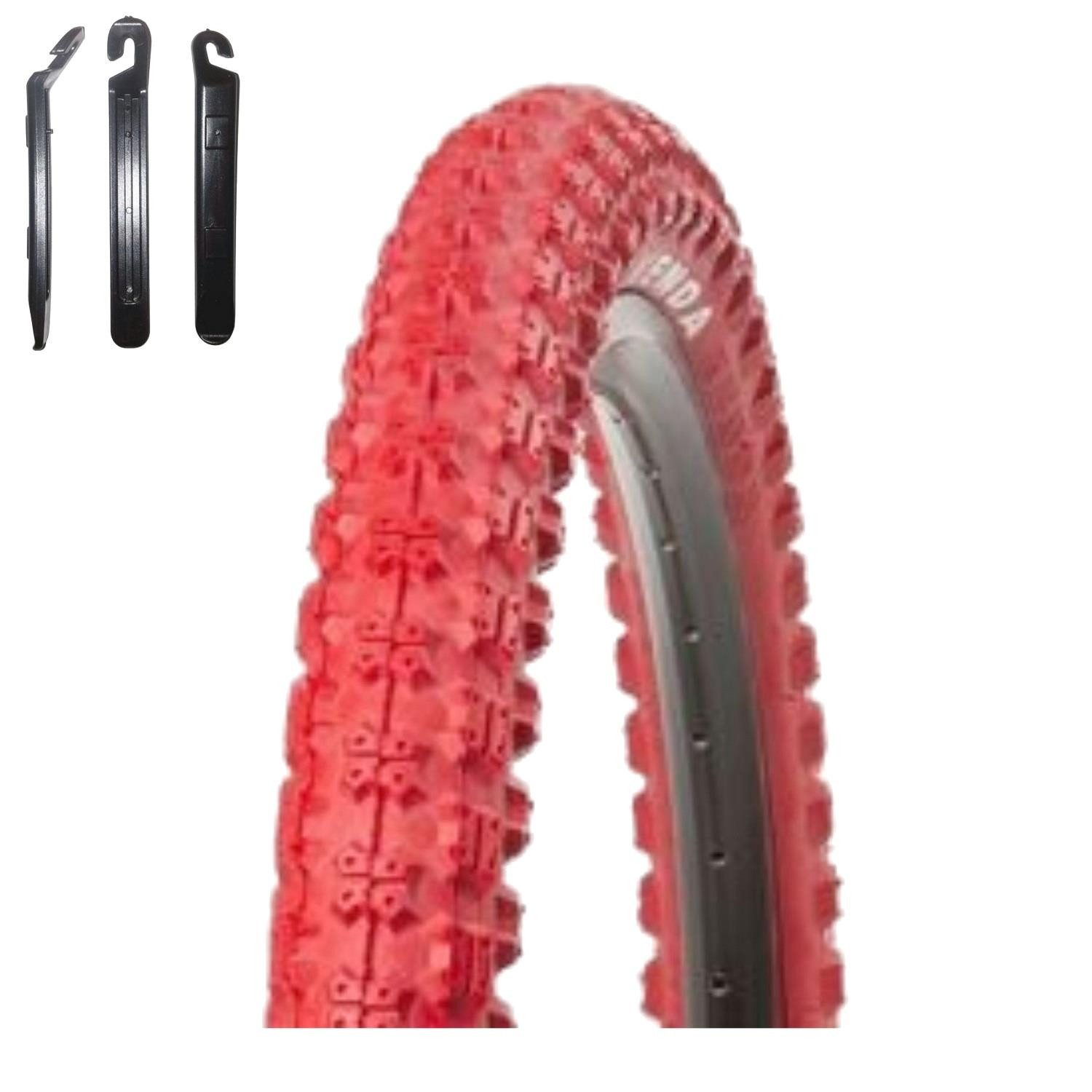 maxxi4you Fahrradreifen 1 x Kenda K-50 BMX 20 x 2,125 (57-406) Rot inkl. Reifenheber