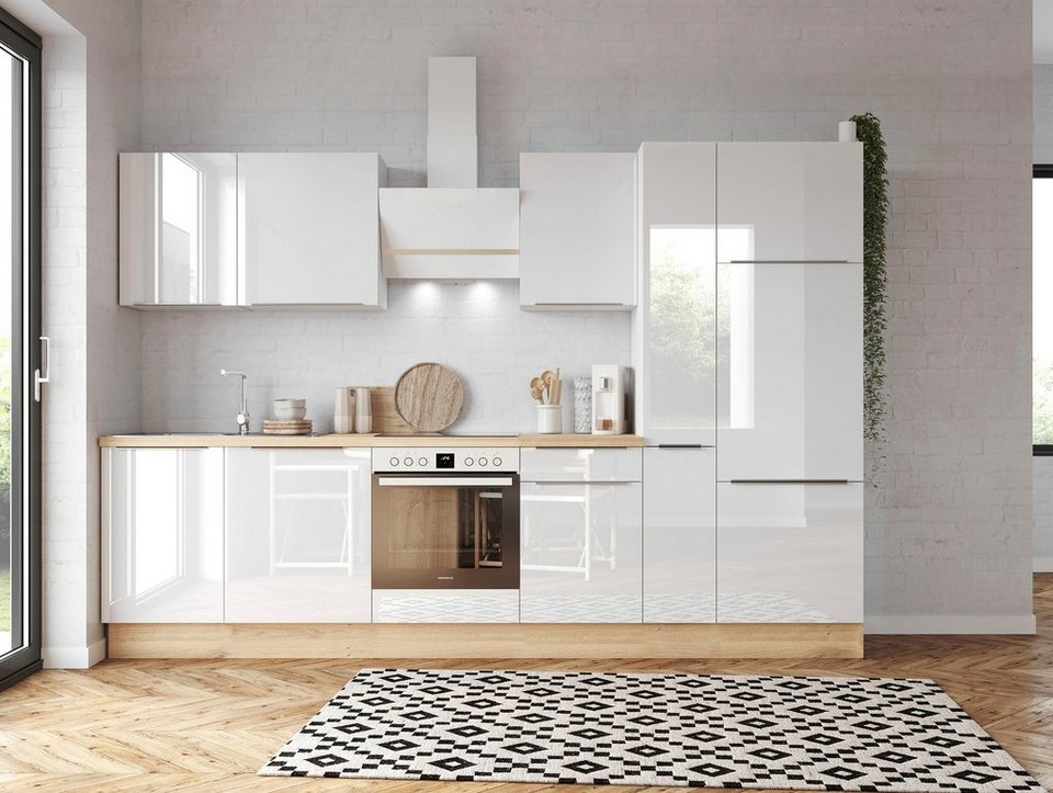 RESPEKTA Küchenzeile Safado aus der Serie Marleen, Breite 310 cm, mit Soft- Close, in exklusiver Konfiguration für OTTO, Alle Scharniere der Türen mit  Soft-Close Funktion