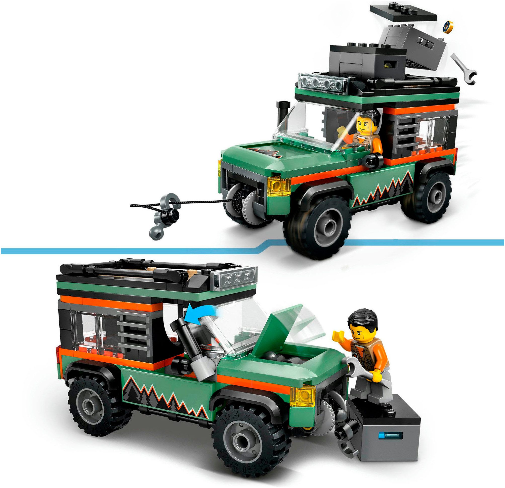 LEGO® Offroad Geländewagen (60447), LEGO City Konstruktionsspielsteine, (221 St), Made in Europe – Bild 4 von 5