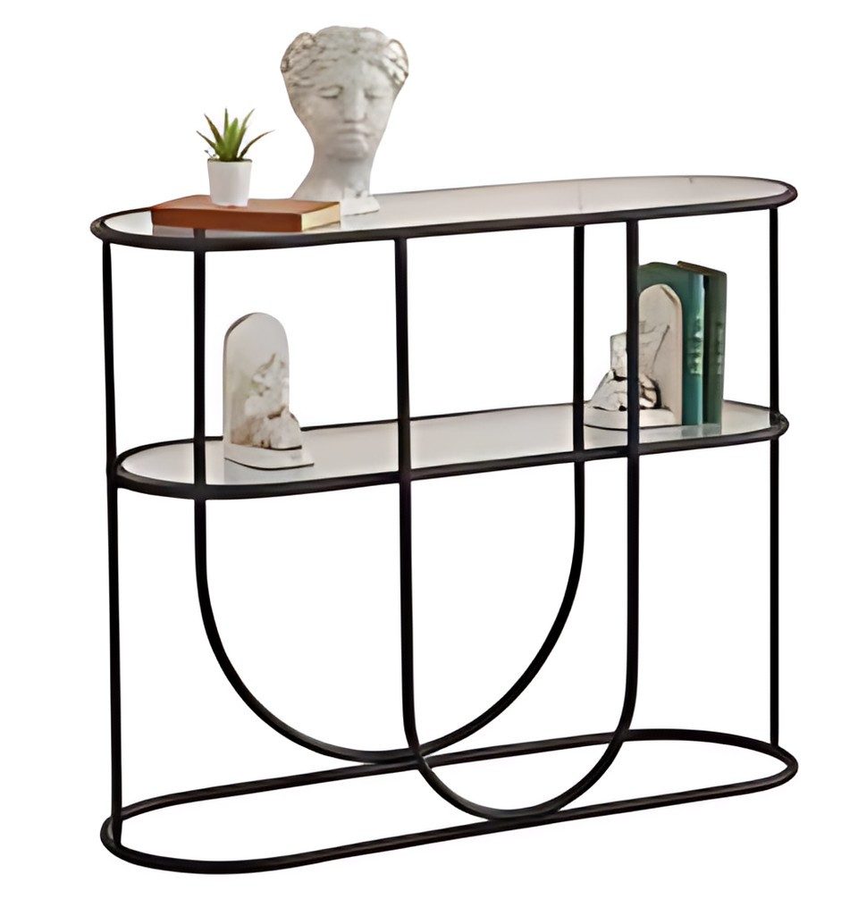 Xlmoebel Konsolentisch Kompakter Ovaler Konsolentisch – modern und praktisch im Design., Made in Europa