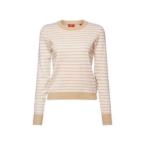 Esprit Rundhalspullover Mehrfarbiger Pullover, Baumwollmix