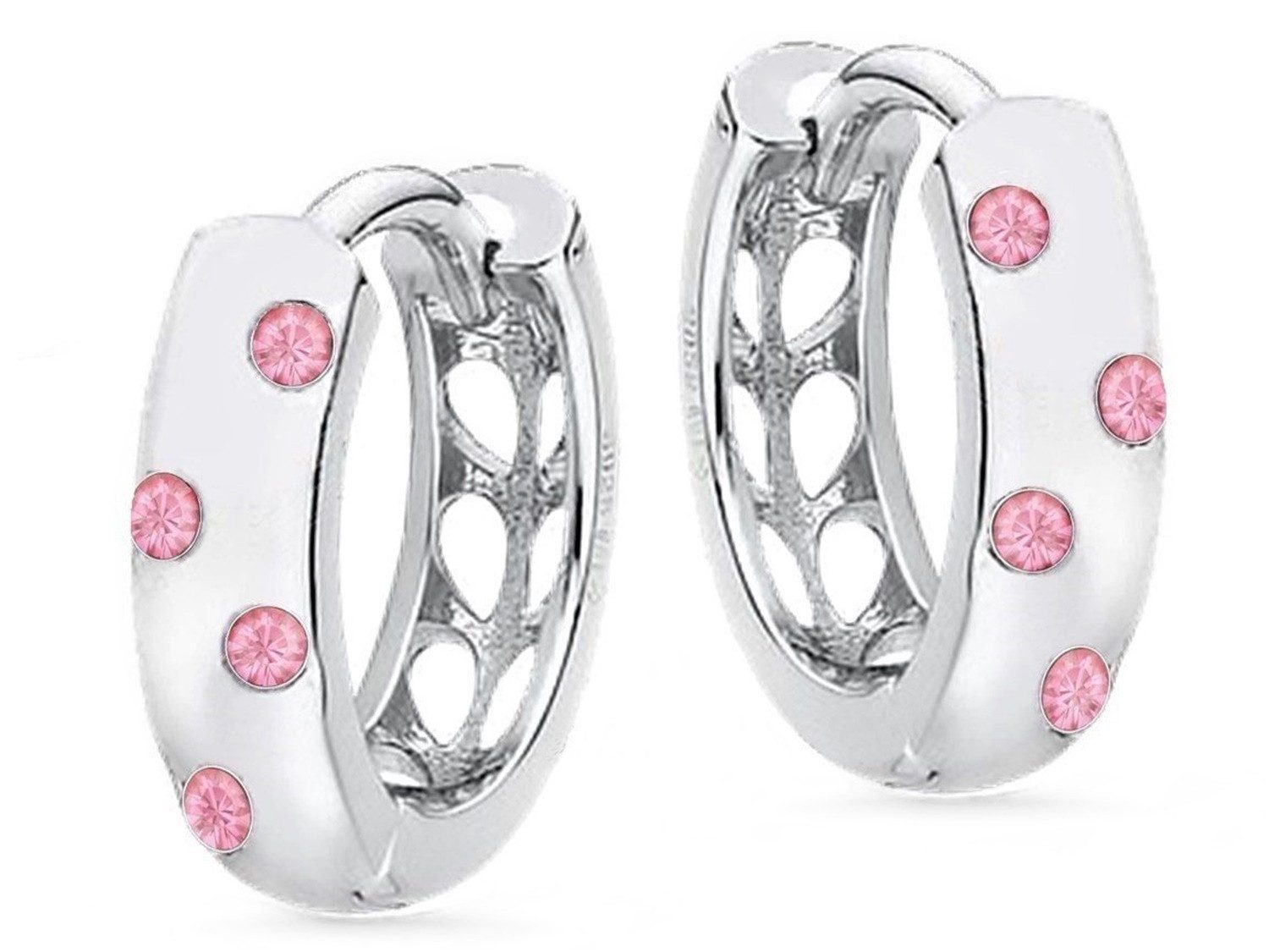 Goldene Hufeisen Klappcreolen Mini Rosa Zirkonia günstig online kaufen