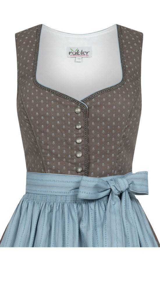 Nübler Trachtenkleid Midi Dirndl Felicitas in Braun von Nübler