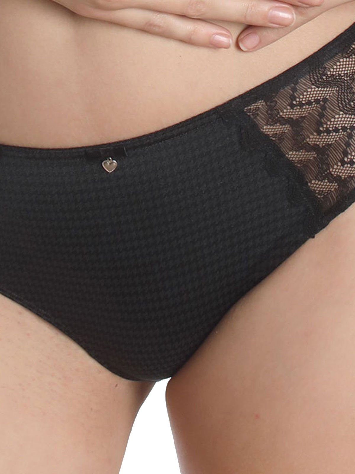 (Stück, Black BEAUTIFUL 1-St) Zwickel Damen Bikinislip CLASSIC Slip Sassa