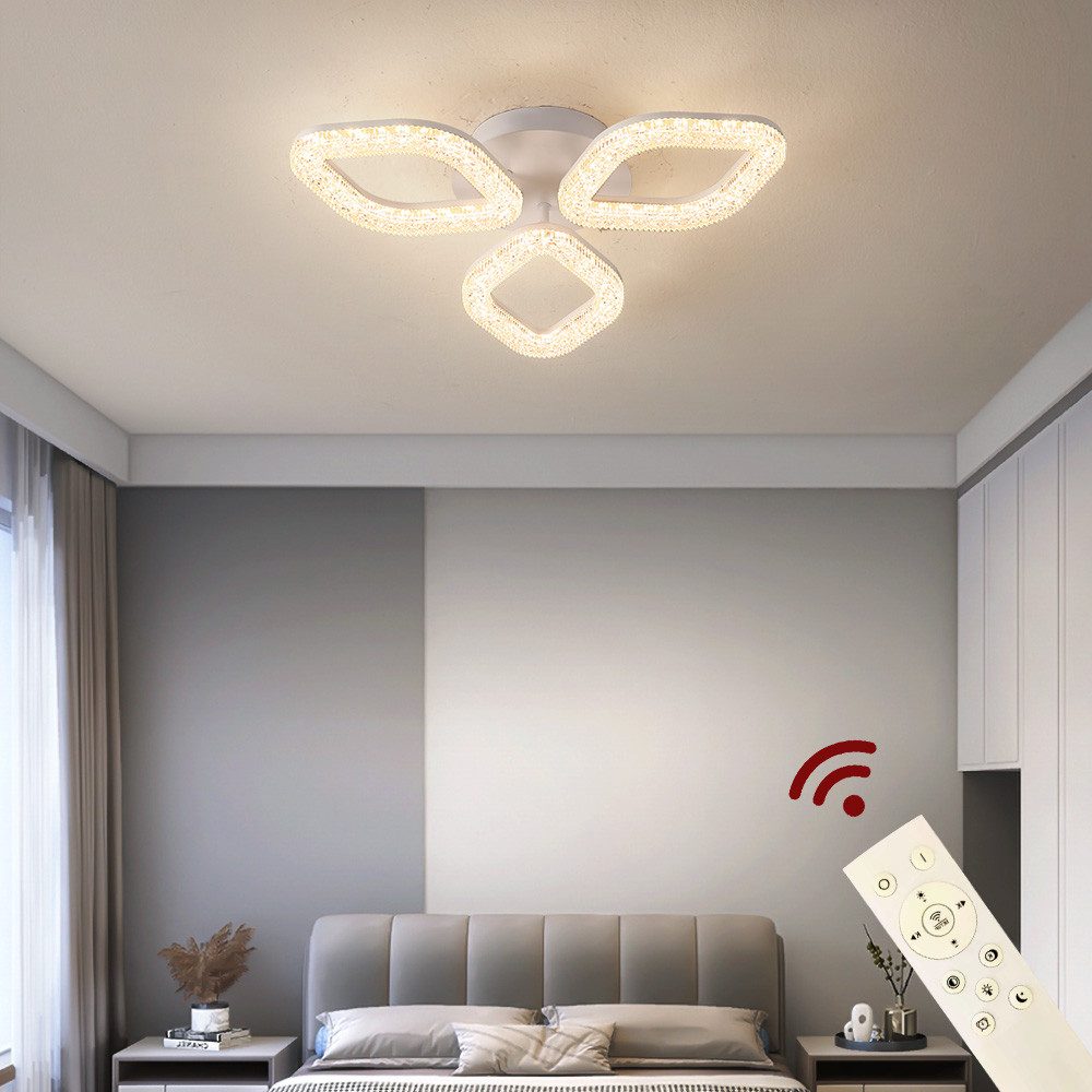 Eurotondisplay LED Deckenleuchte LED Deckenlampe XL DL Fernbedienung Lichtfarbe/Helligkeit einstellbar, LED fest integriert, Einstellbar von Warm- bis Kaltweiß, Lichtfarbe- und Helligkeit mit Fernbedienung einstellbar