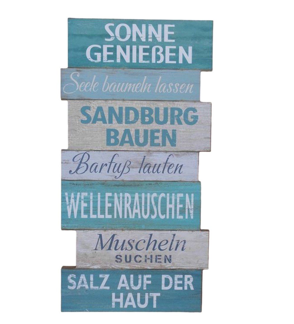 Deko-Impression Wanddekoobjekt Schild Strandregeln Gartenregeln Beach günstig online kaufen