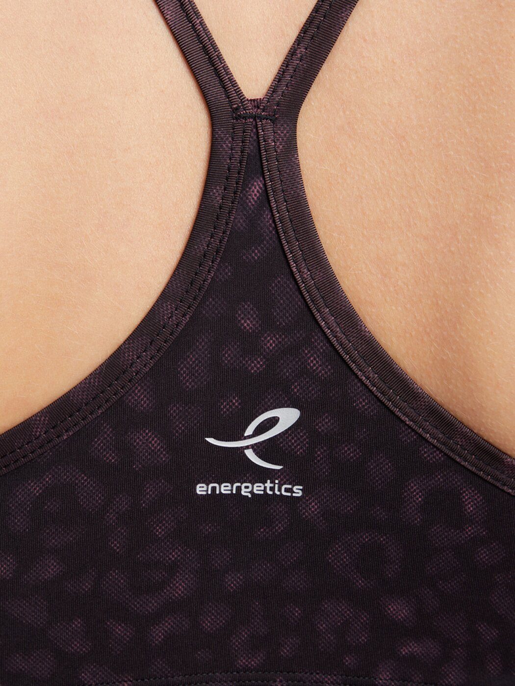 Energetics Set: Sport-BH Da.-Sport-BH Gigi V W AOP-/BLACK/RED WINE
