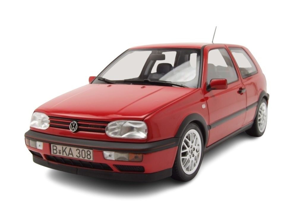 Norev Modellauto VW Golf 3 GTI 1996 rot, Maßstab 1:18