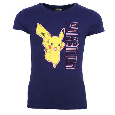 POKÉMON Print-Shirt Pokemon Pikachu Kinder T-Shirt Kurzarm Shirt Gr. 110 bis 152, 100% baumwolle