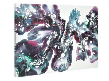 Raumzutaten Leinwandbild Acryl Pouring Bild 60x40cm "Mauve Cascade" Unikat, abstrakt, Wanddeko, Wandbild