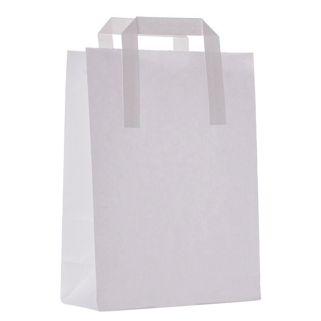 wisefood Einkaufsbeutel 6000 Stück Papiertüte / Papier Tragetasche 22 x 10,5 x 30cm