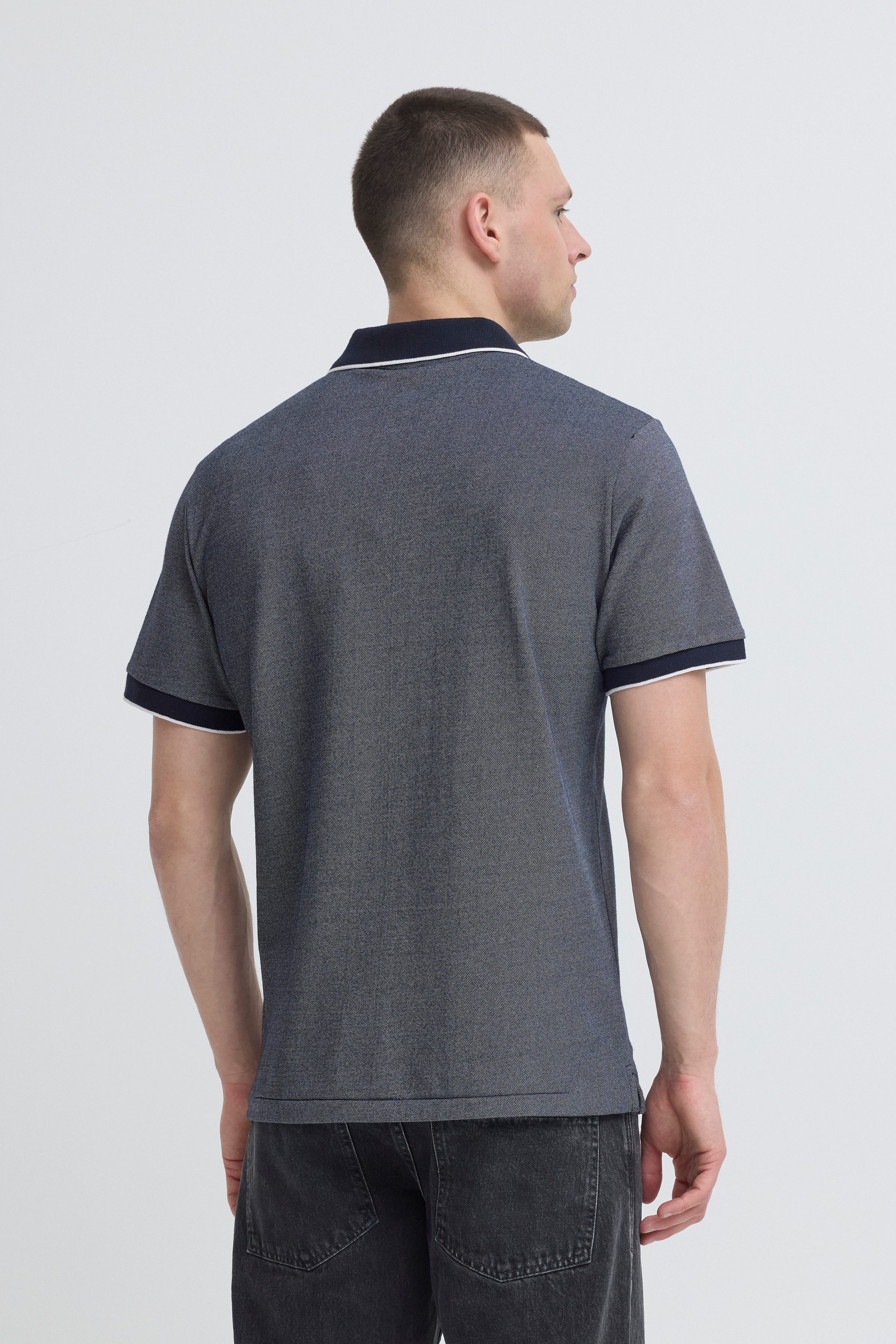 Blend Poloshirt BHGILBERT POLO S/S aus Baumwollmischung, Regular Fit, mit kurzer Knopfleiste, unifarben
