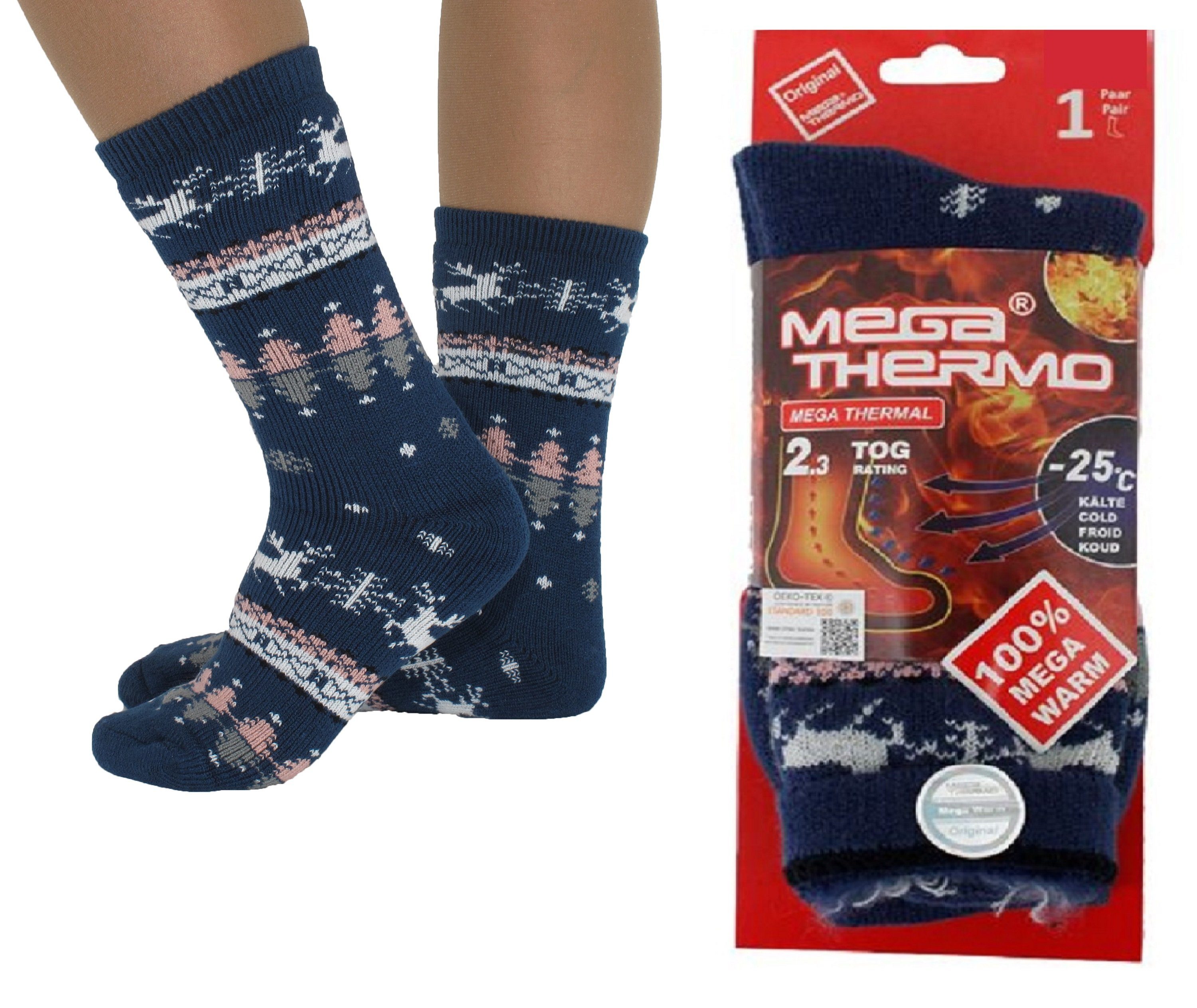 Markenwarenshop-Style Kuschelsocken Warme Socken Thermo Mega Winter Socken günstig online kaufen