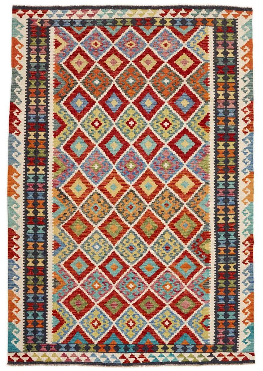 Orientteppich Kelim Afghan 202x301 Handgewebter Orientteppich, Nain Trading, rechteckig, Höhe: 3 mm