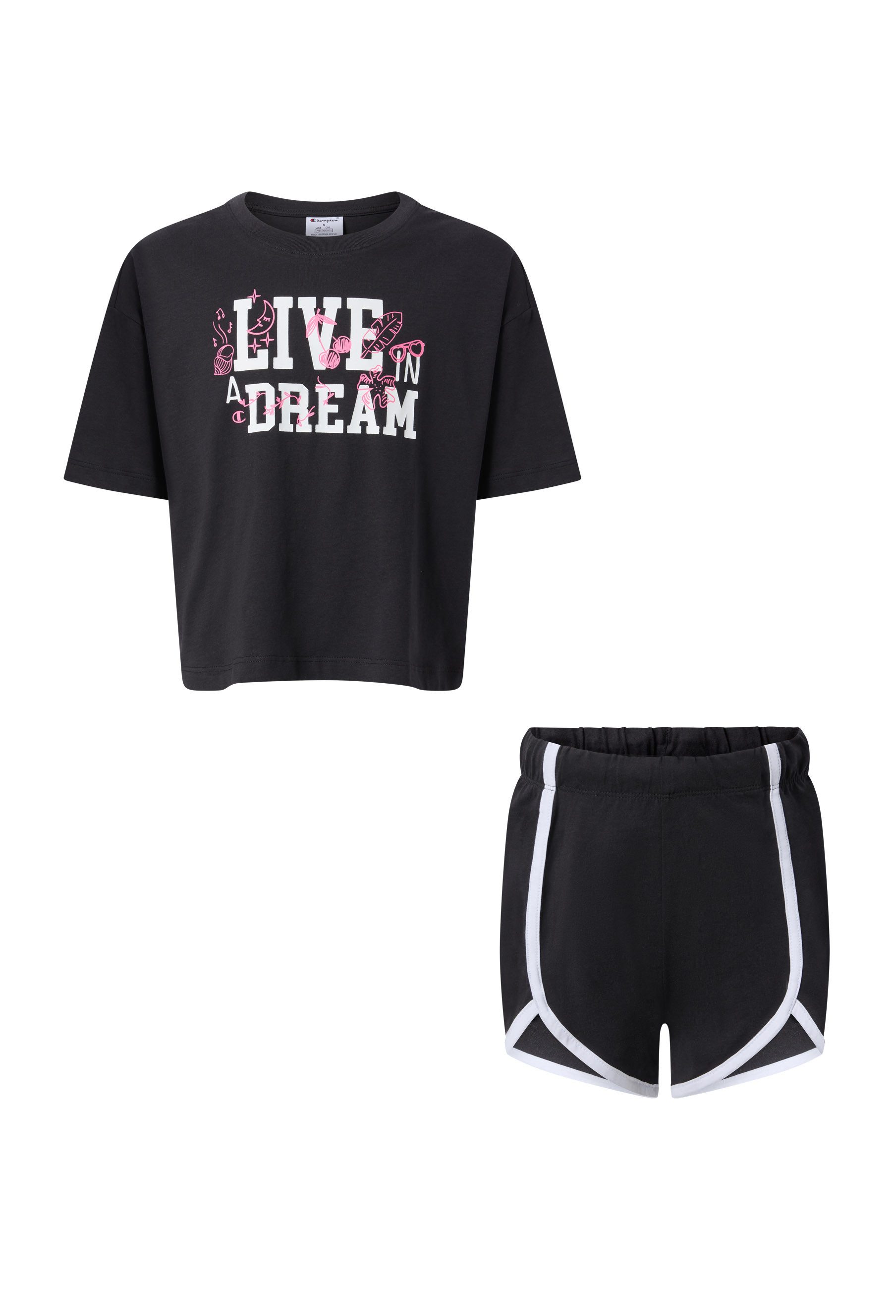 Champion T-Shirt & Shorts Graphic Oversized Fit T-Shirt and Shorts set (2-tlg) für Children, sportlicher Stil