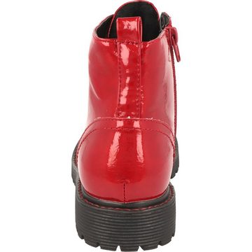 Jane Klain Damen Schuhe Lack Boots Stiefel Schnürer 252-366 Red Lack Schnürboots