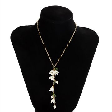Fivejoy Choker Damen-Halskette, Blumen-Anhänger Kompakt-Halskette