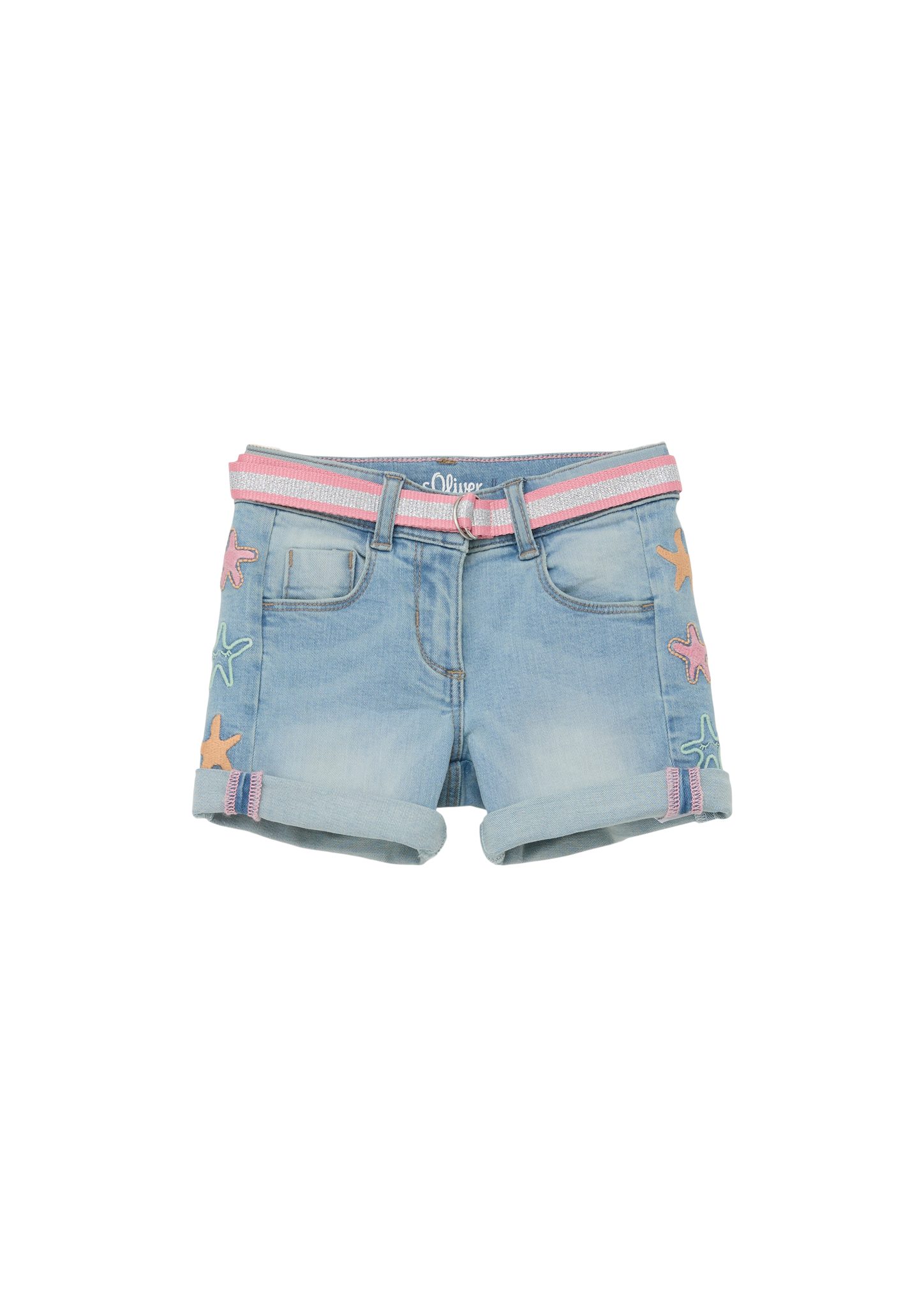 Fit Jeans-Shorts / Regular / s.Oliver Jeansshorts Rise Waschung Stickerei, / Straight Mid Leg