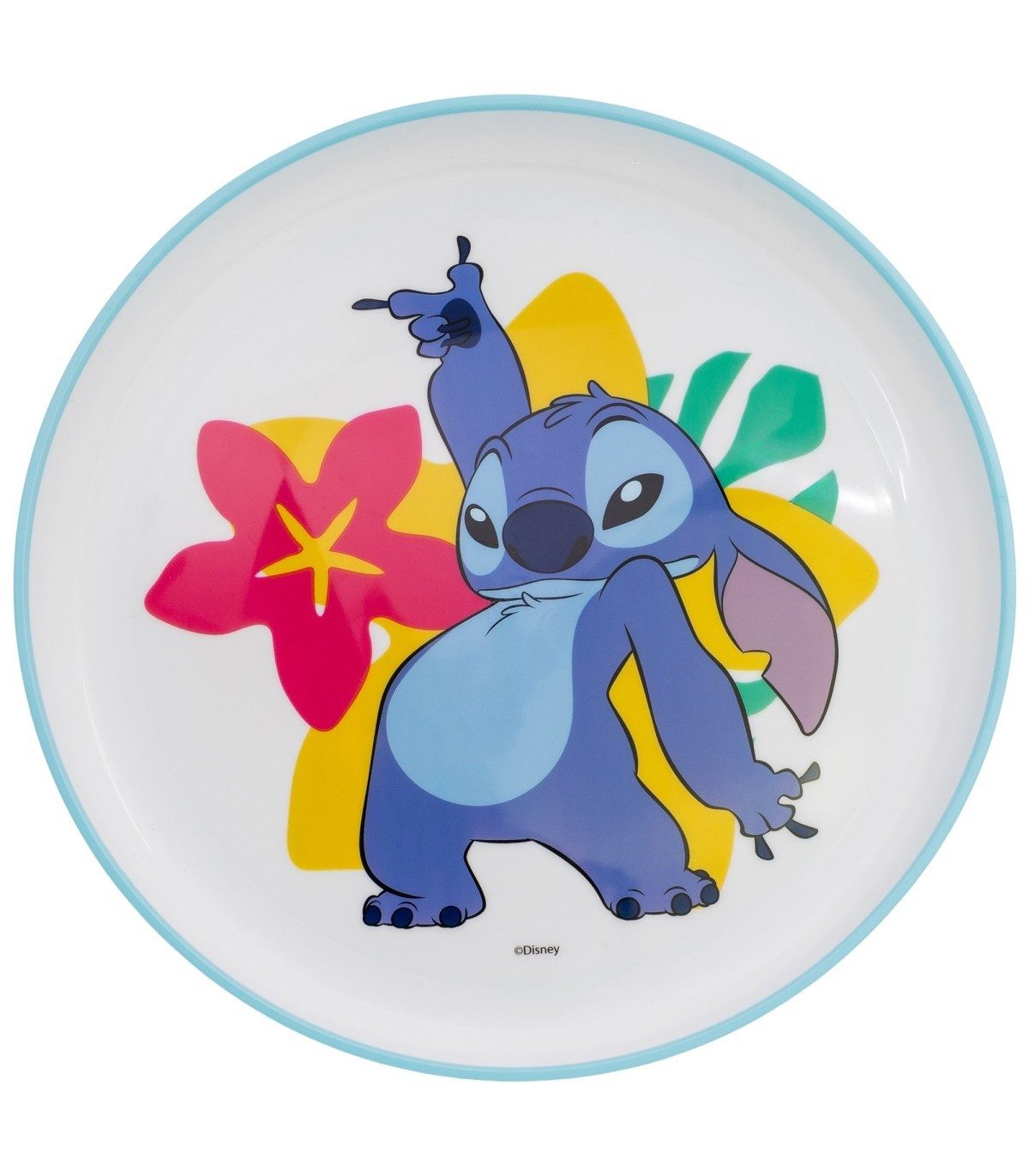 Disney Teller Stitch Kinder Teller Basis Premium Bicolor für Esstisch und Alltag