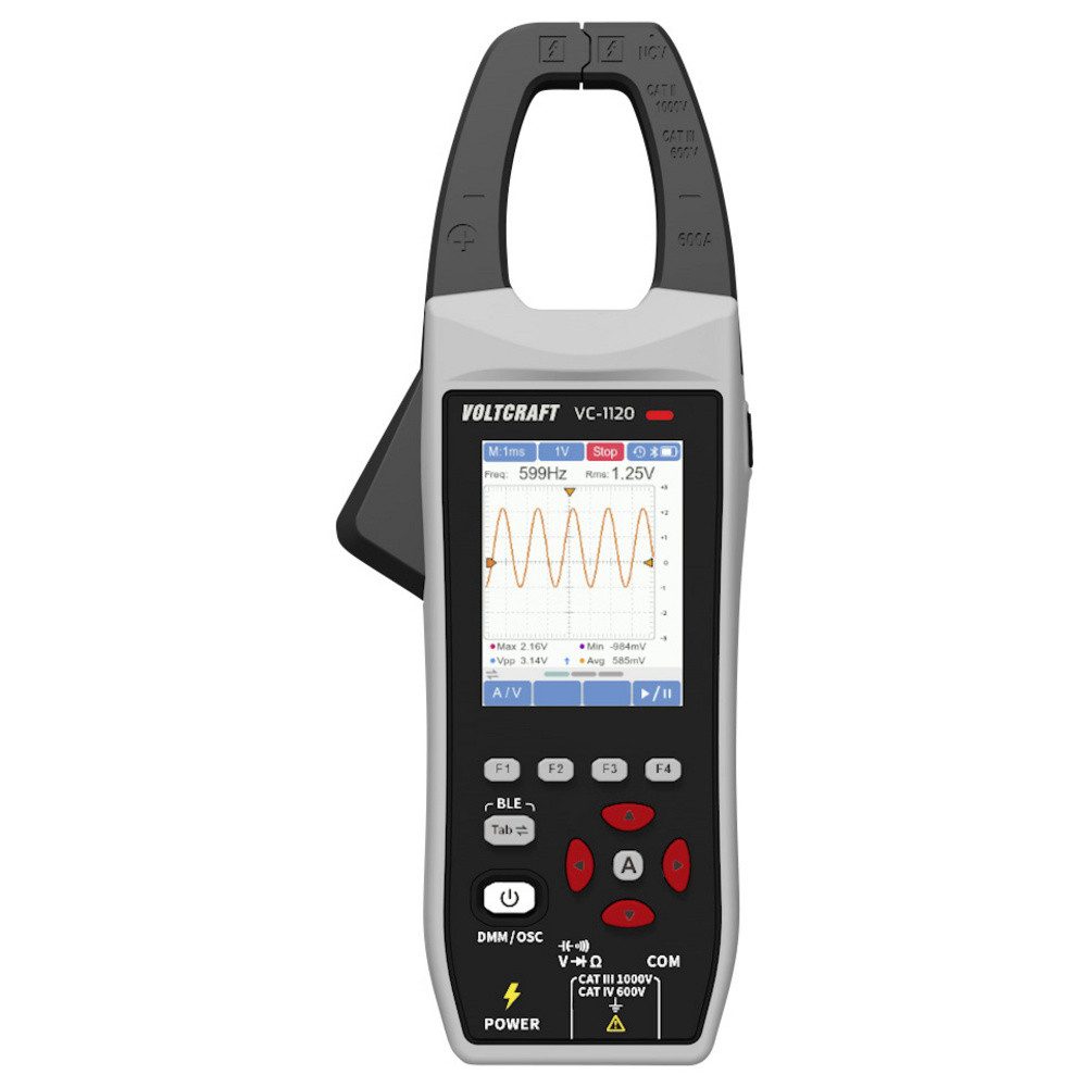 VOLTCRAFT Spannungsprüfer VOLTCRAFT VC-1120 Stromzange digital CAT III 1000 V Anzeige (Counts), (VC-1120)